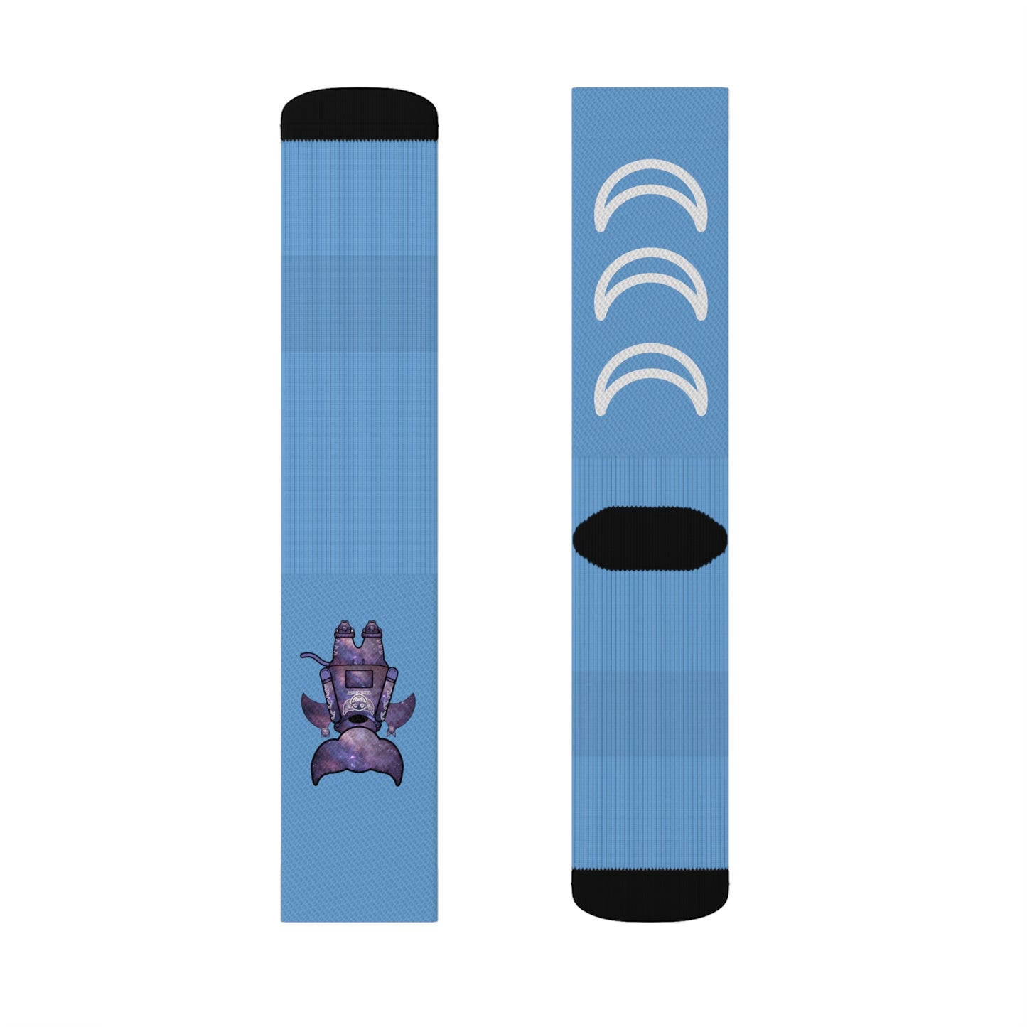 Cute BaTKaTT Sublimation Socks (Light blue)