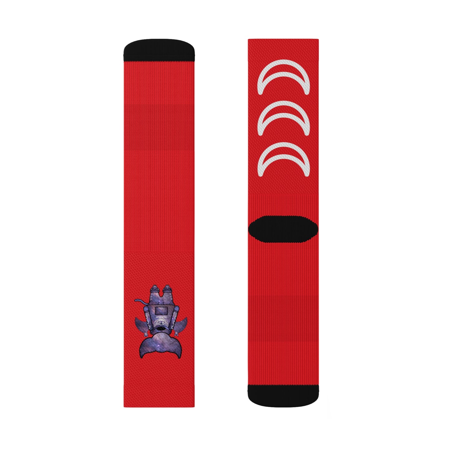 Cute BaTKaTT Sublimation Socks (Red)