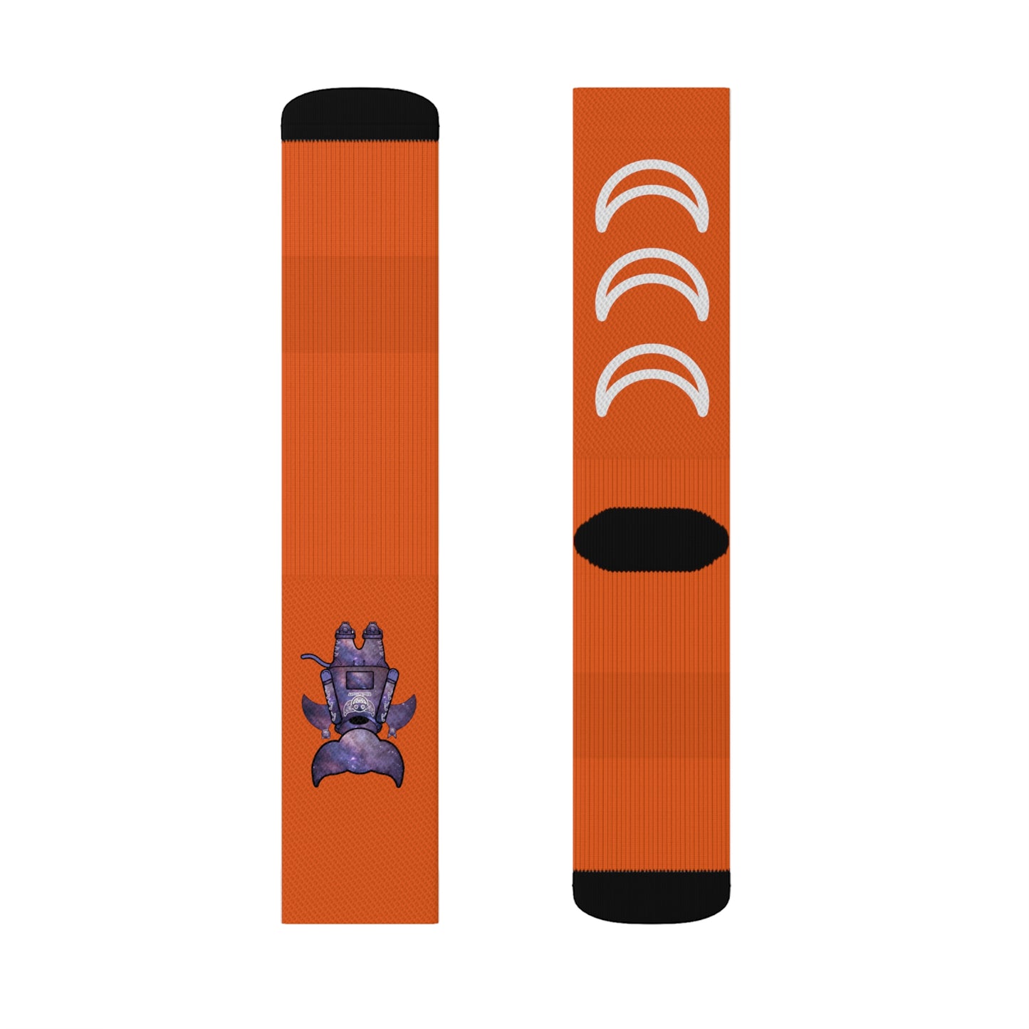 Cute BaTKaTT Sublimation Socks (Orange)