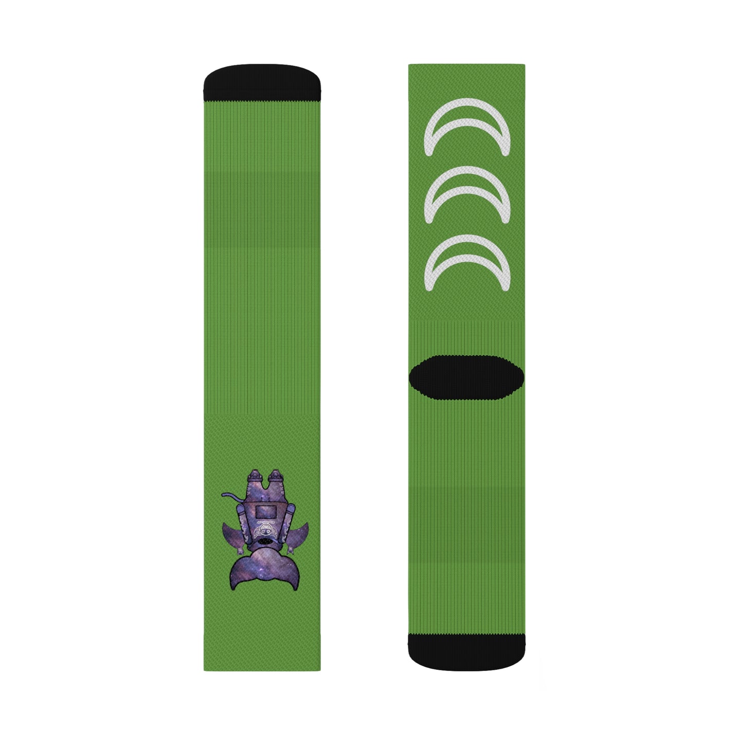 Cute BaTKaTT Sublimation Socks (Green)