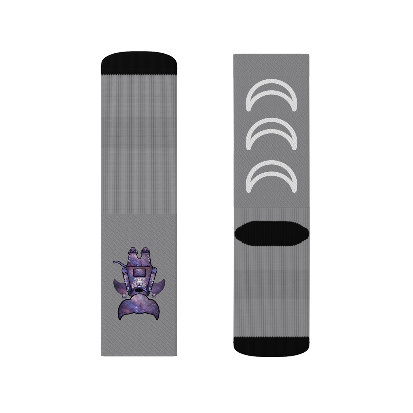 Cute BaTKaTT Sublimation Socks (Grey)