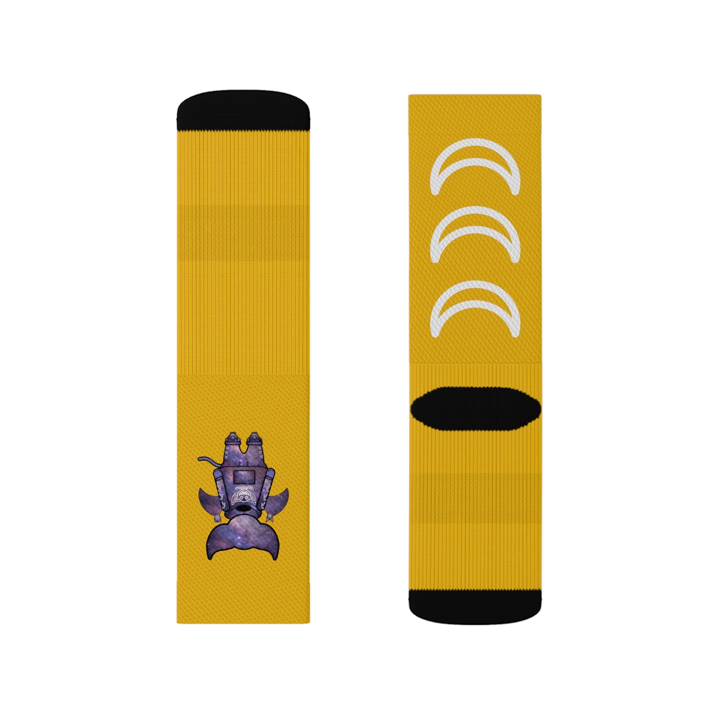 Cute BaTKaTT Sublimation Socks (Yellow)