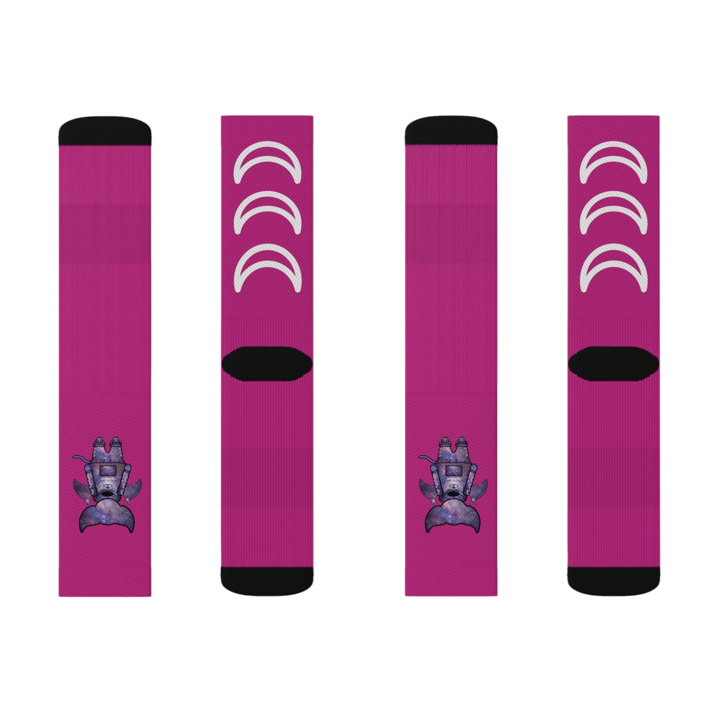 Cute BaTKaTT Sublimation Socks (Pink)