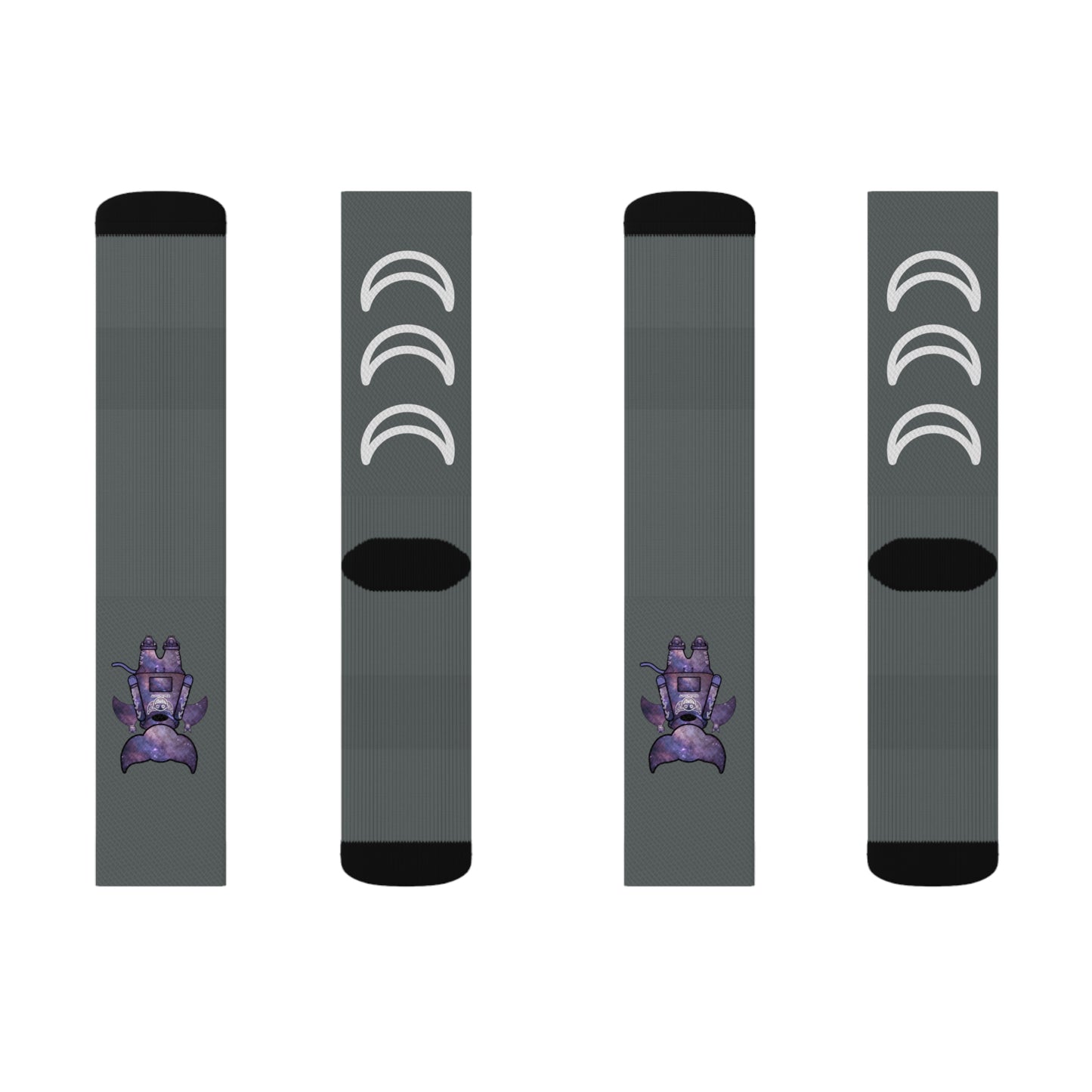 Cute BaTKaTT Sublimation Socks (Dark grey)
