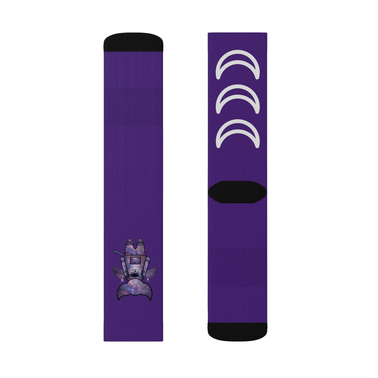 Cute BaTKaTT Sublimation Socks (Purple)
