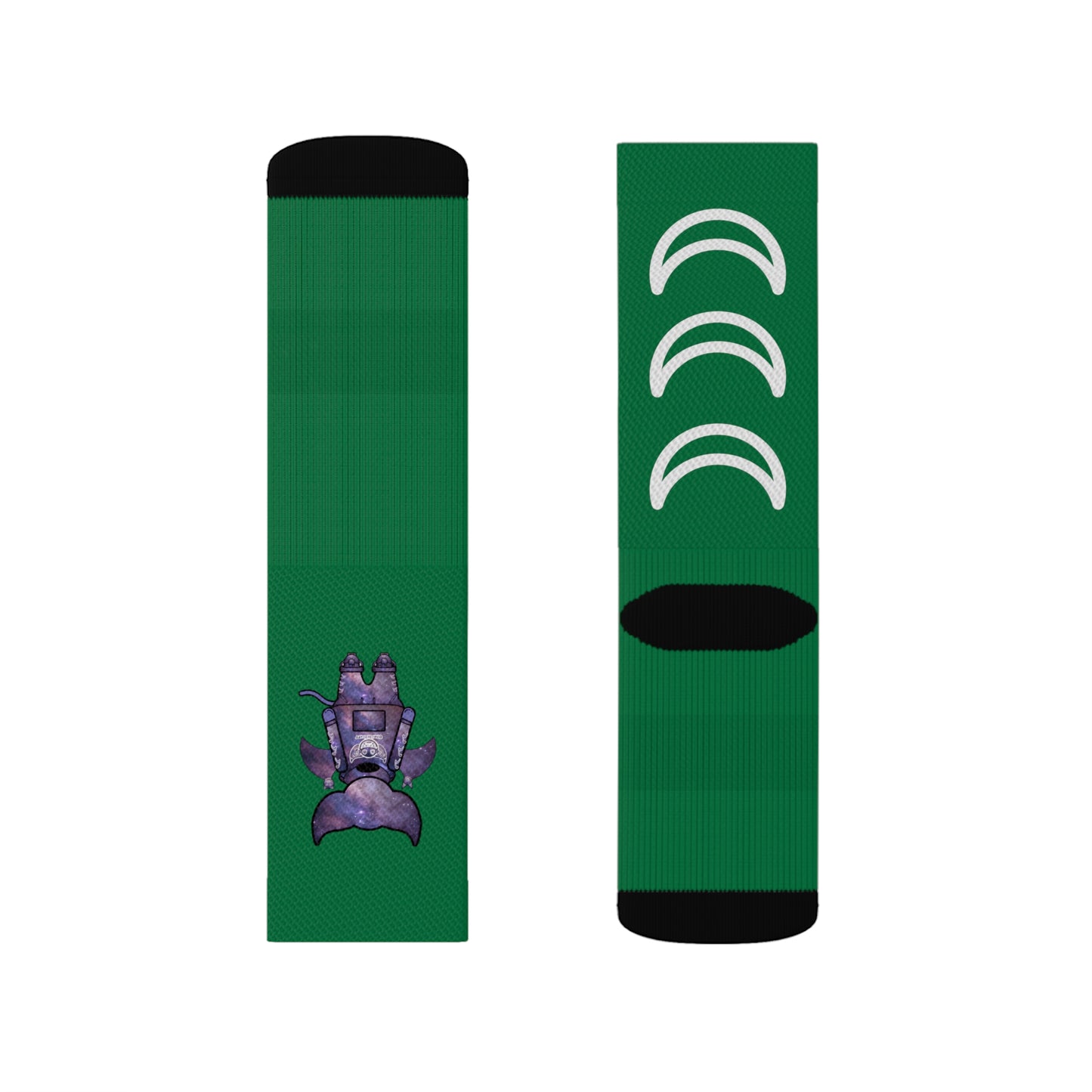 Cute BaTKaTT Sublimation Socks (Dark green)