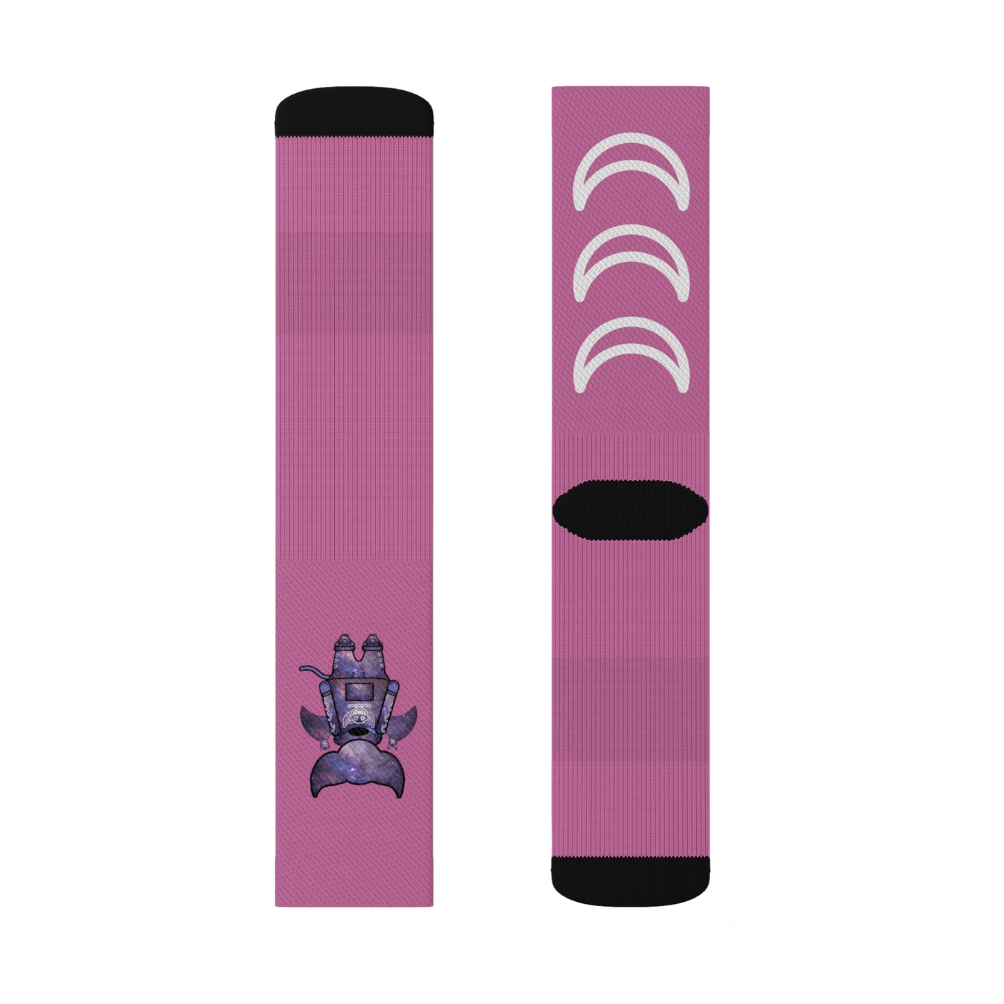 Cute BaTKaTT Sublimation Socks (Light pink)