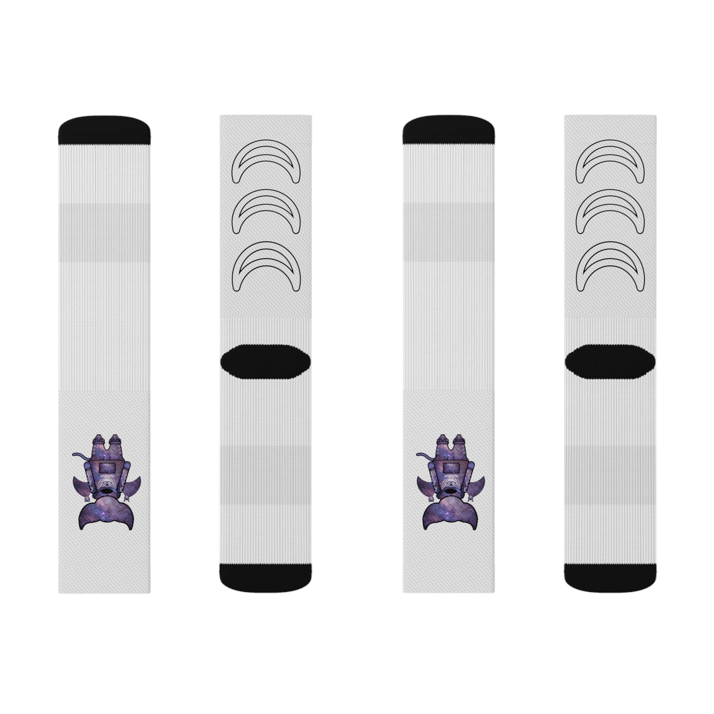 Cute BaTKaTT Sublimation Socks (White)