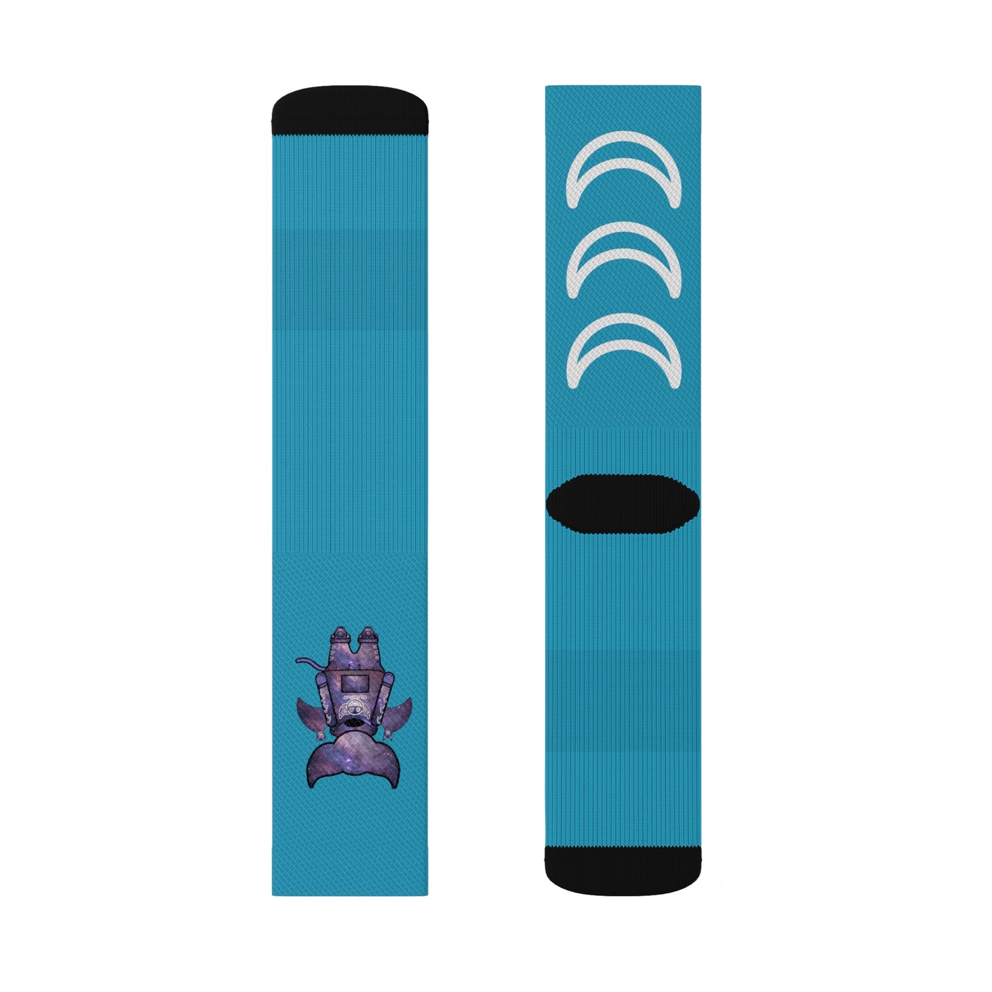 Cute BaTKaTT Sublimation Socks (Turquoise)