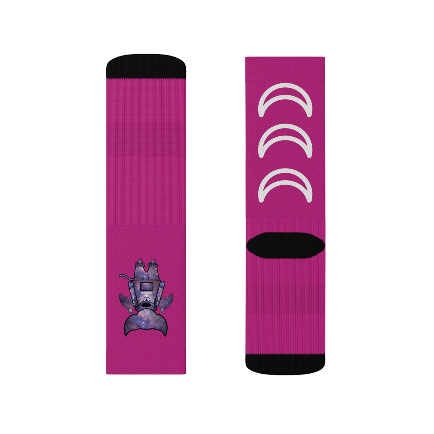 Cute BaTKaTT Sublimation Socks (Pink)