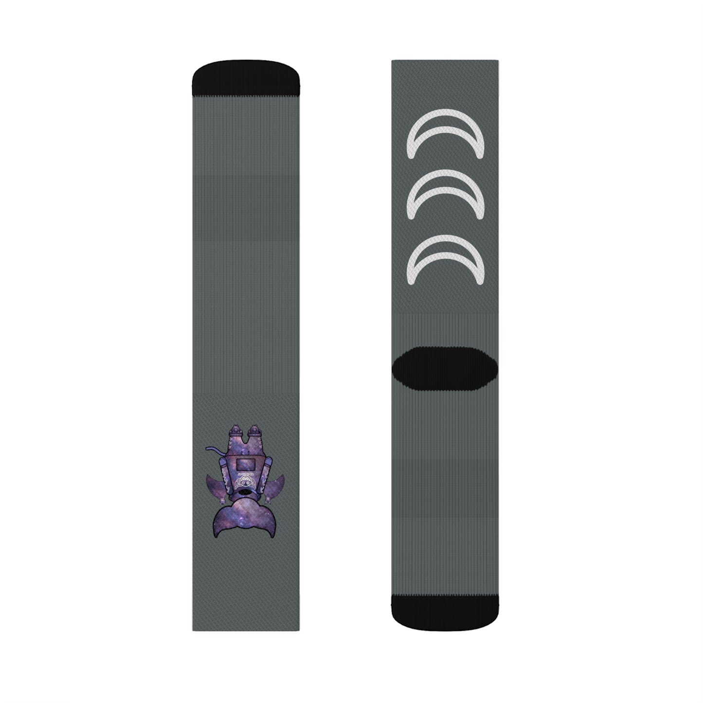 Cute BaTKaTT Sublimation Socks (Dark grey)
