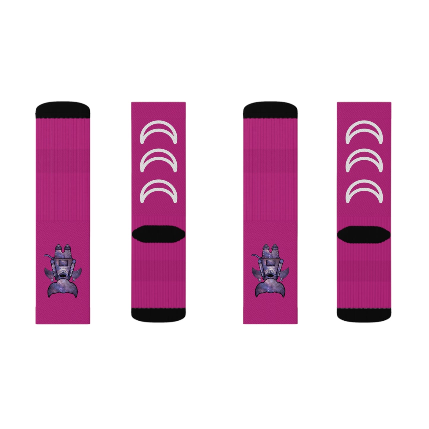 Cute BaTKaTT Sublimation Socks (Pink)