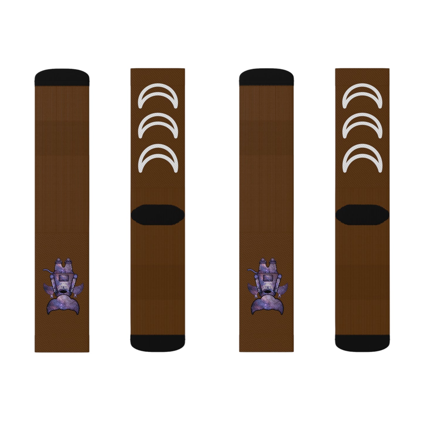 Cute BaTKaTT Sublimation Socks (Brown)