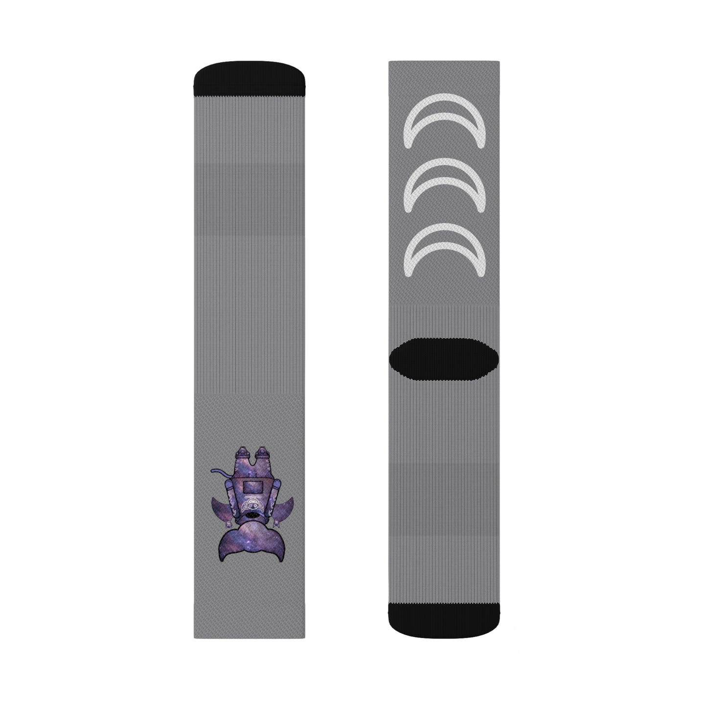 Cute BaTKaTT Sublimation Socks (Grey)