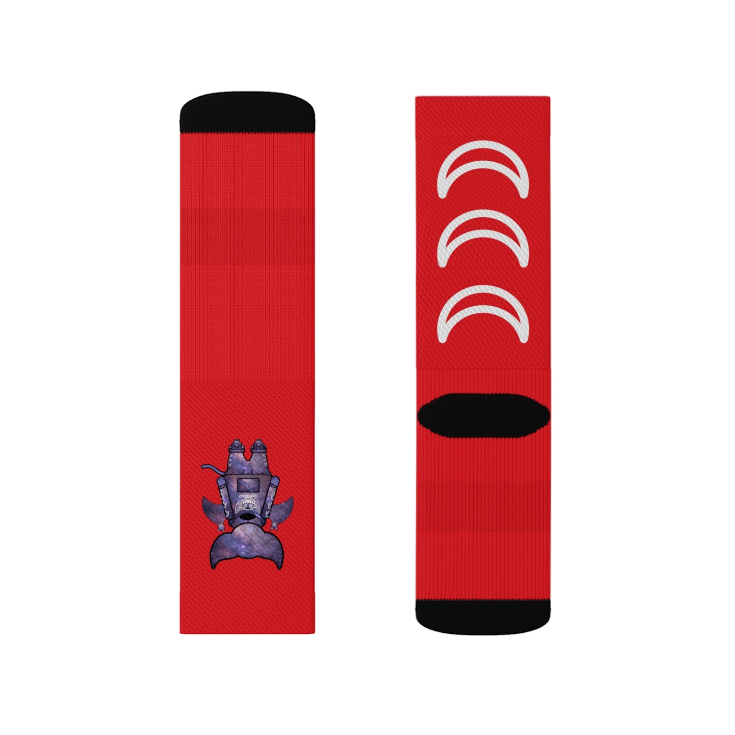 Cute BaTKaTT Sublimation Socks (Red)