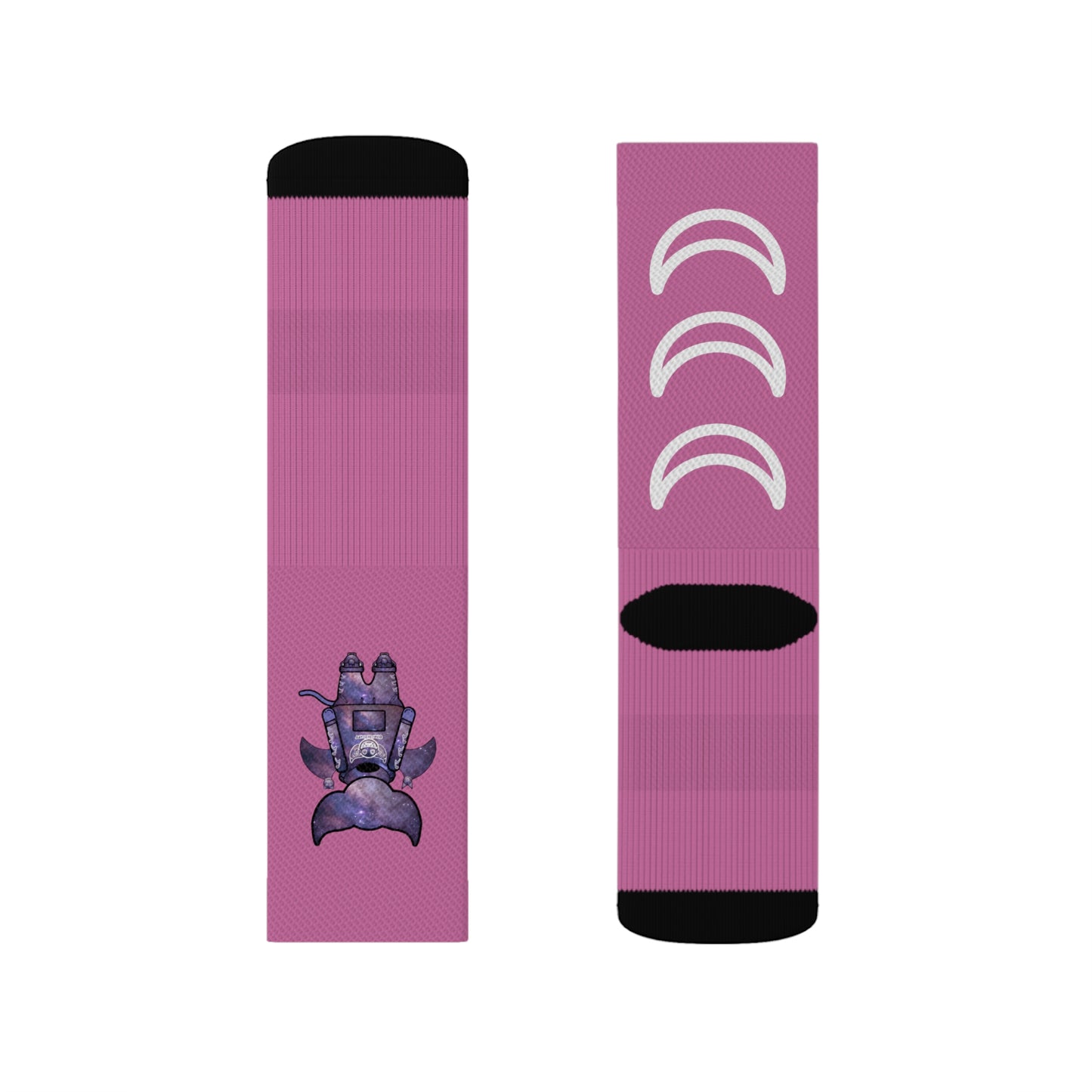Cute BaTKaTT Sublimation Socks (Light pink)