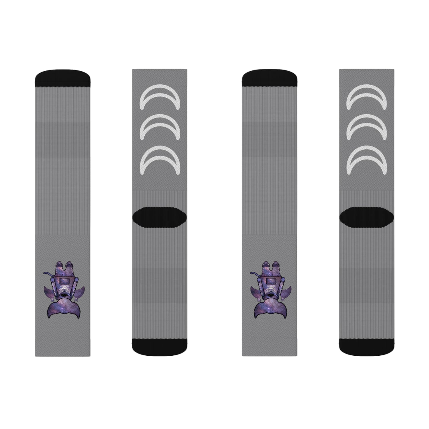 Cute BaTKaTT Sublimation Socks (Grey)