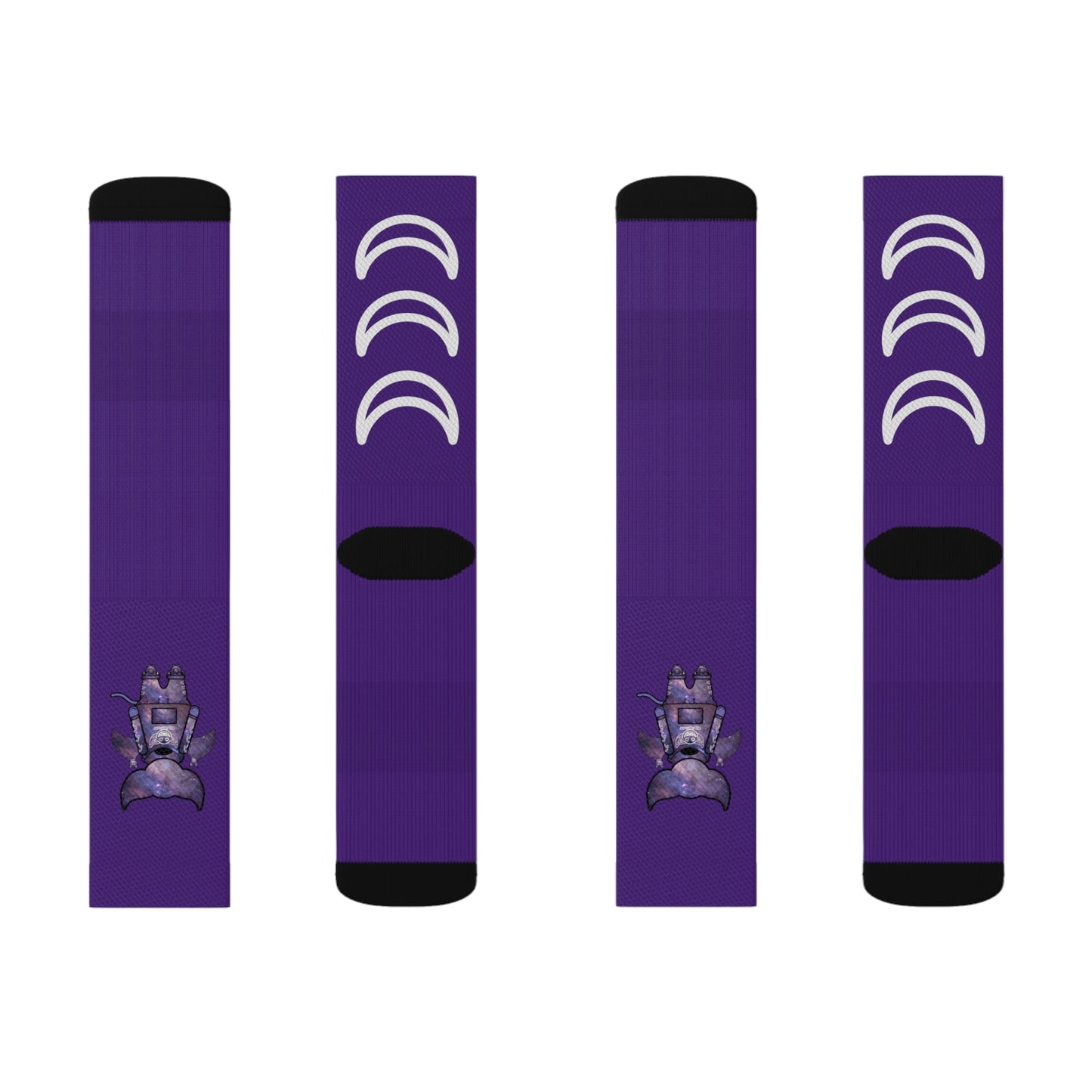 Cute BaTKaTT Sublimation Socks (Purple)