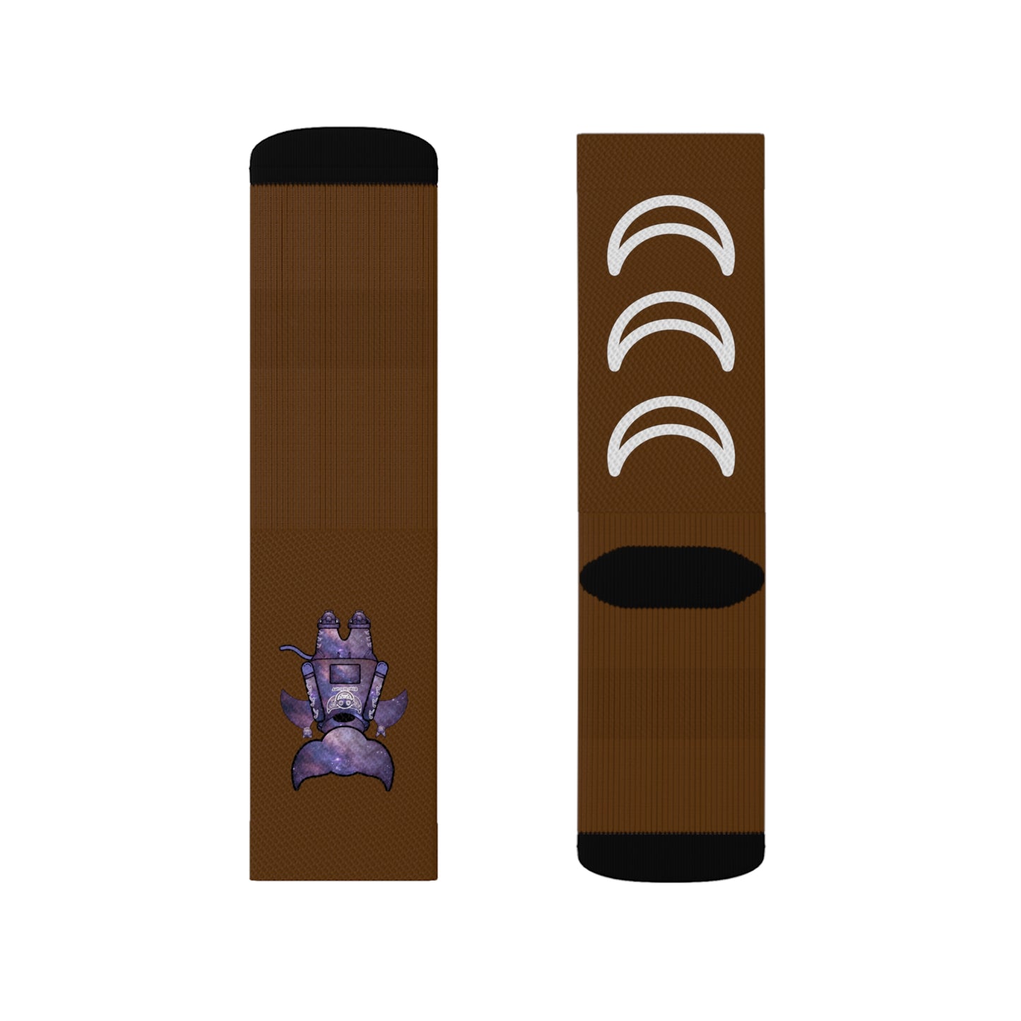 Cute BaTKaTT Sublimation Socks (Brown)
