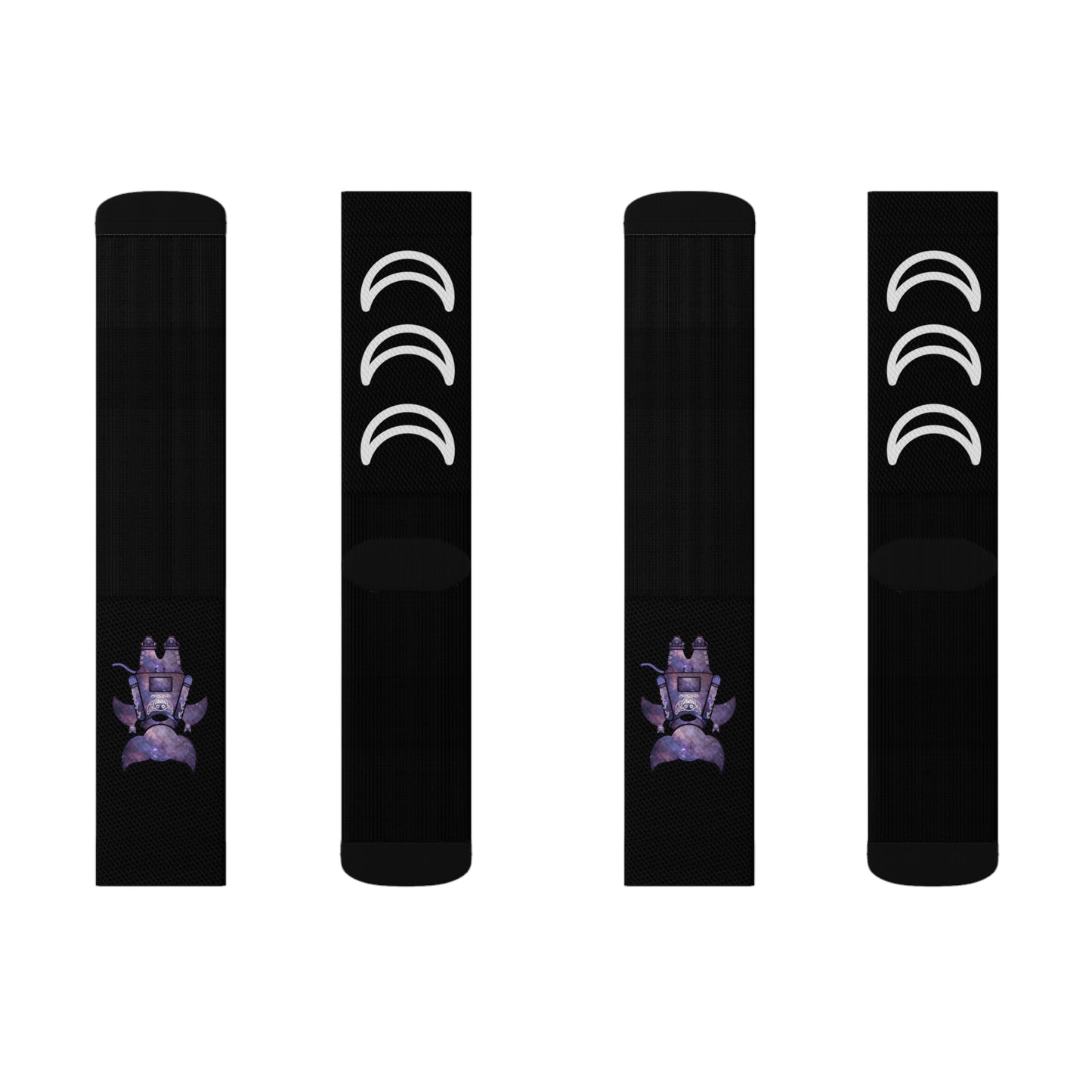 Cute BaTKaTT Sublimation Socks (Black)