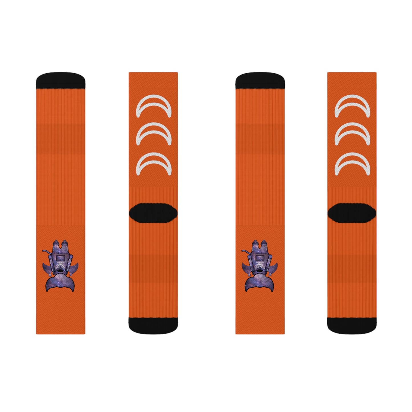 Cute BaTKaTT Sublimation Socks (Orange)