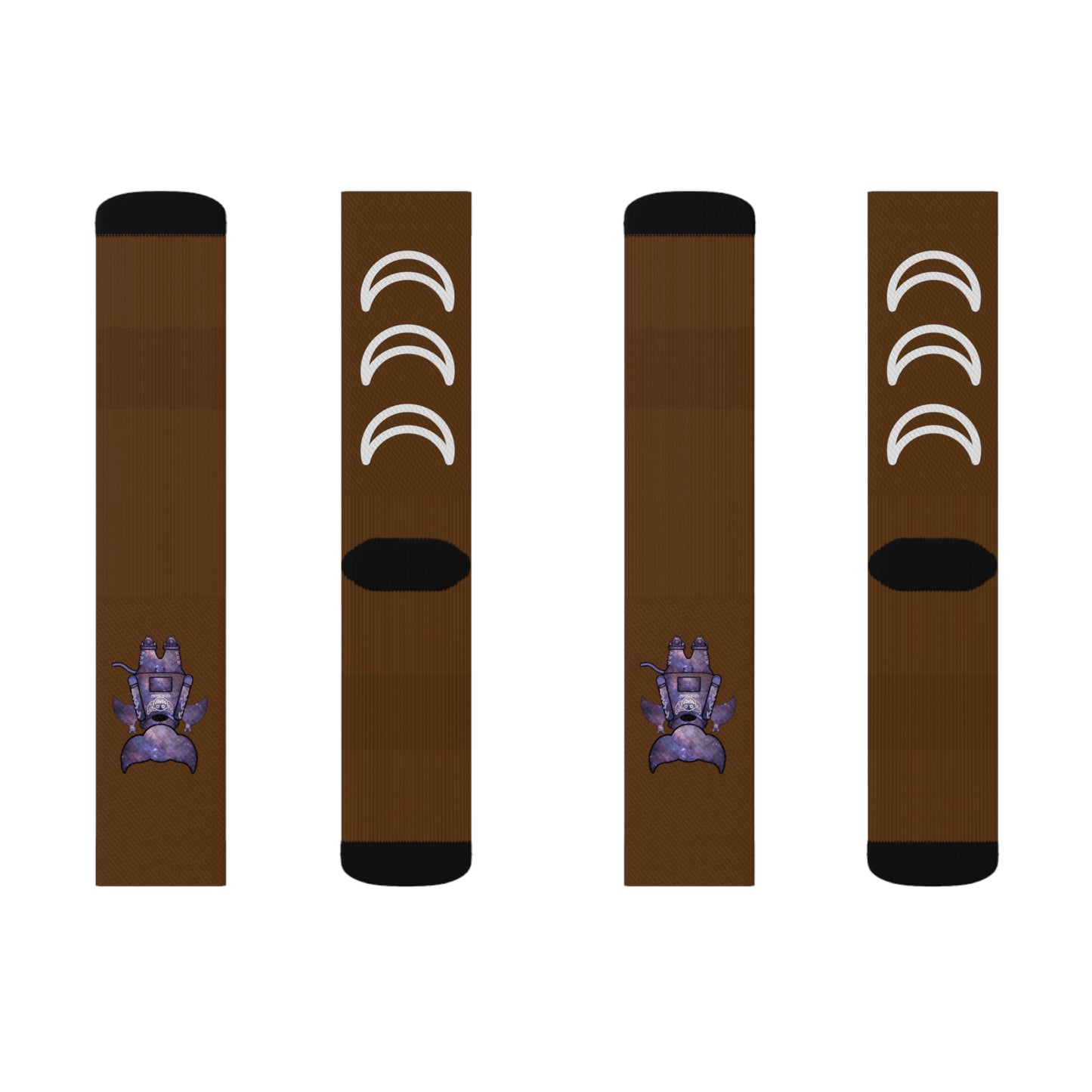 Cute BaTKaTT Sublimation Socks (Brown)