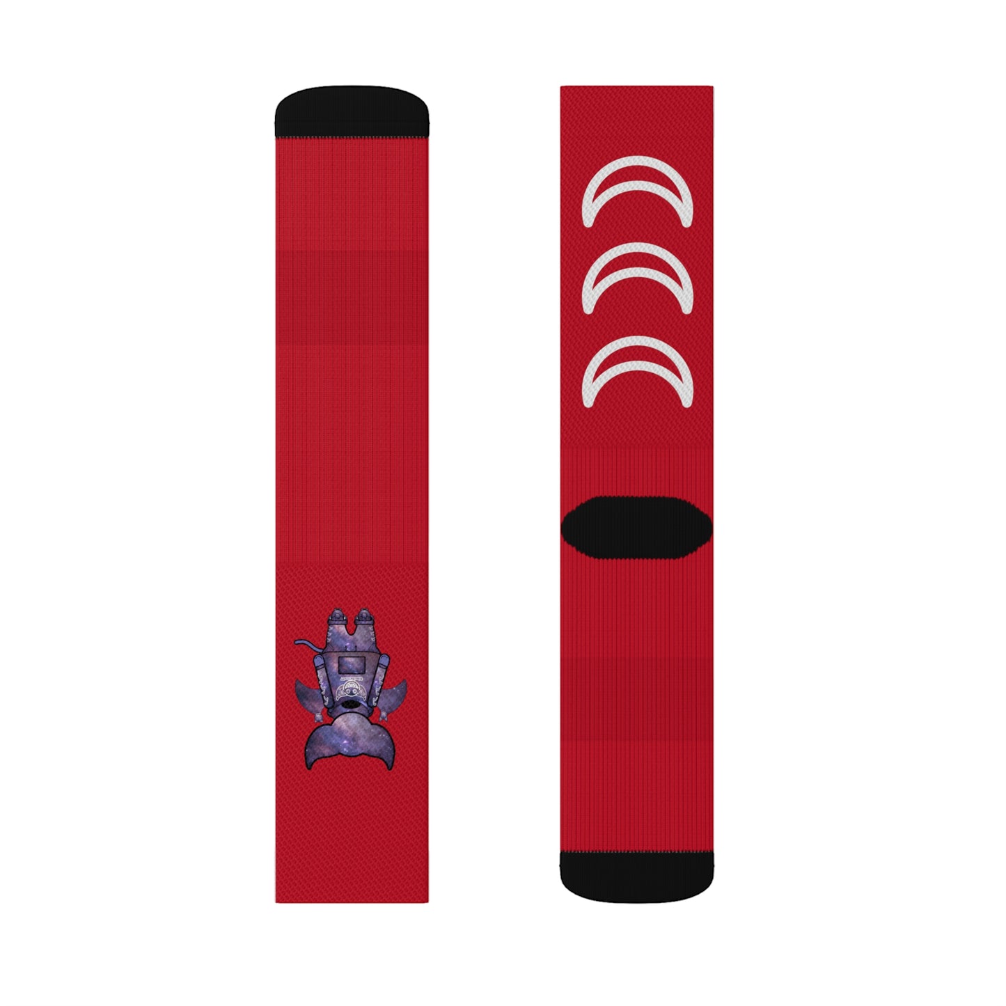 Cute BaTKaTT Sublimation Socks (Dark red)