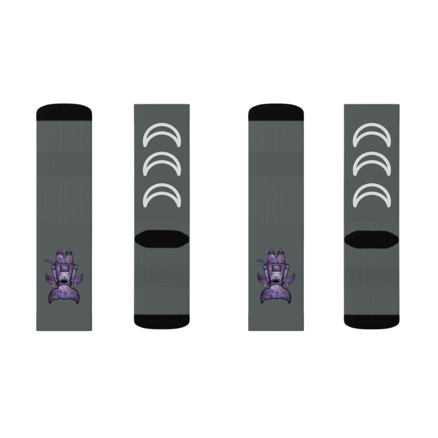 Cute BaTKaTT Sublimation Socks (Dark grey)