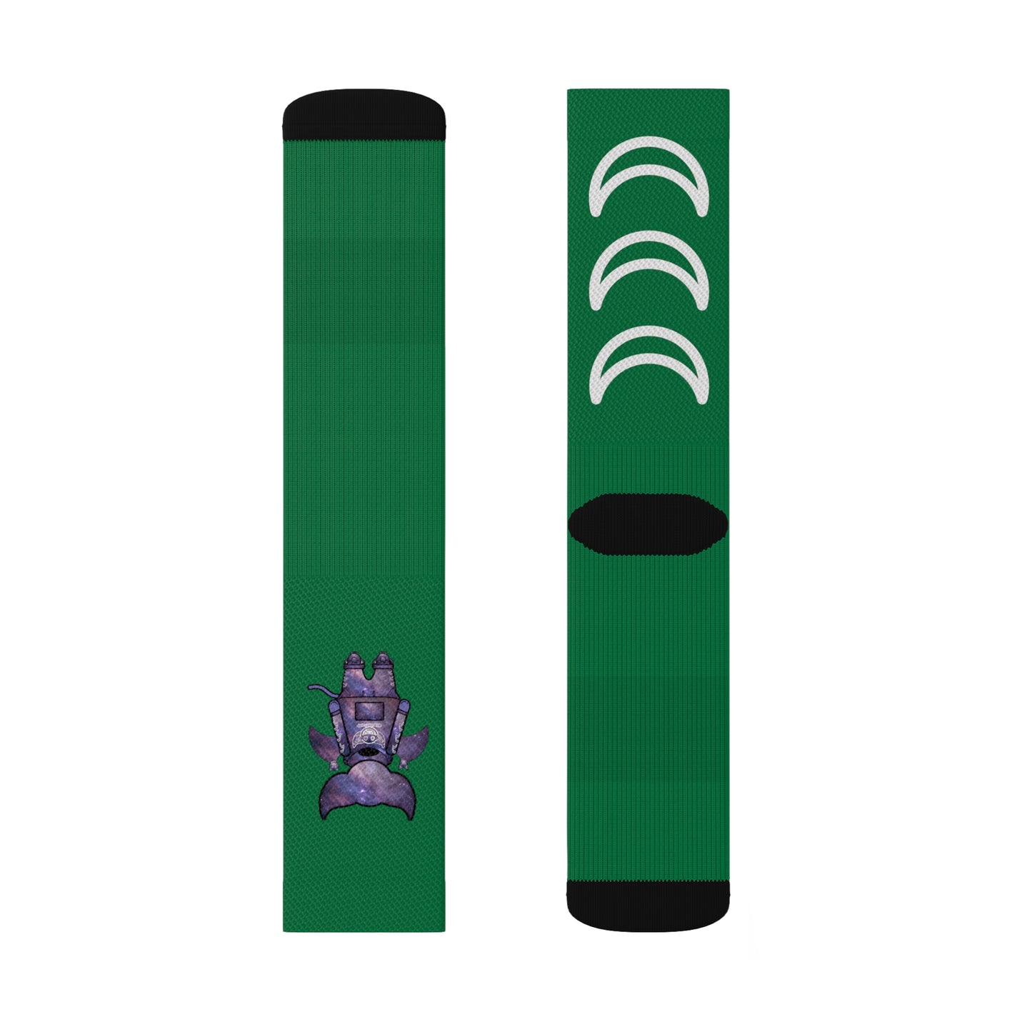 Cute BaTKaTT Sublimation Socks (Dark green)