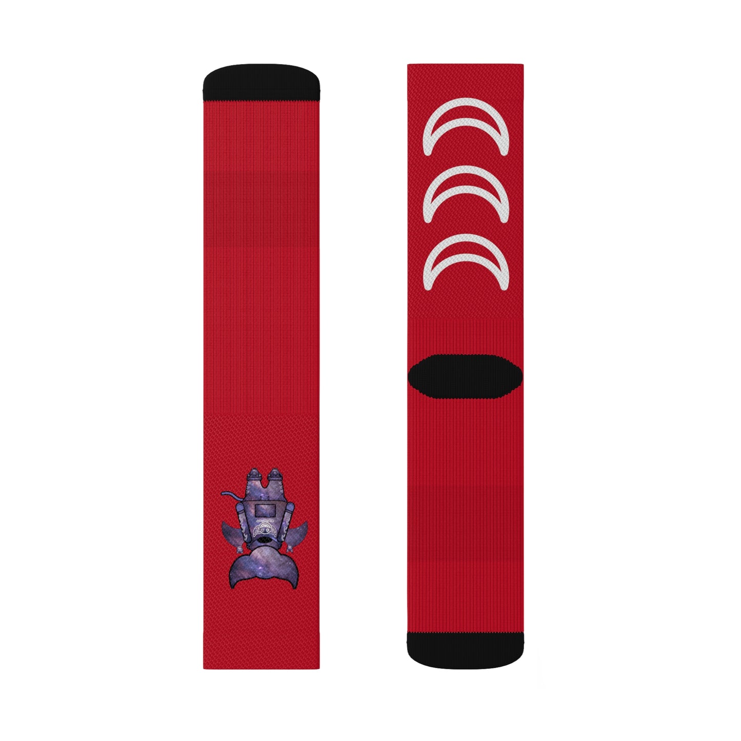 Cute BaTKaTT Sublimation Socks (Dark red)