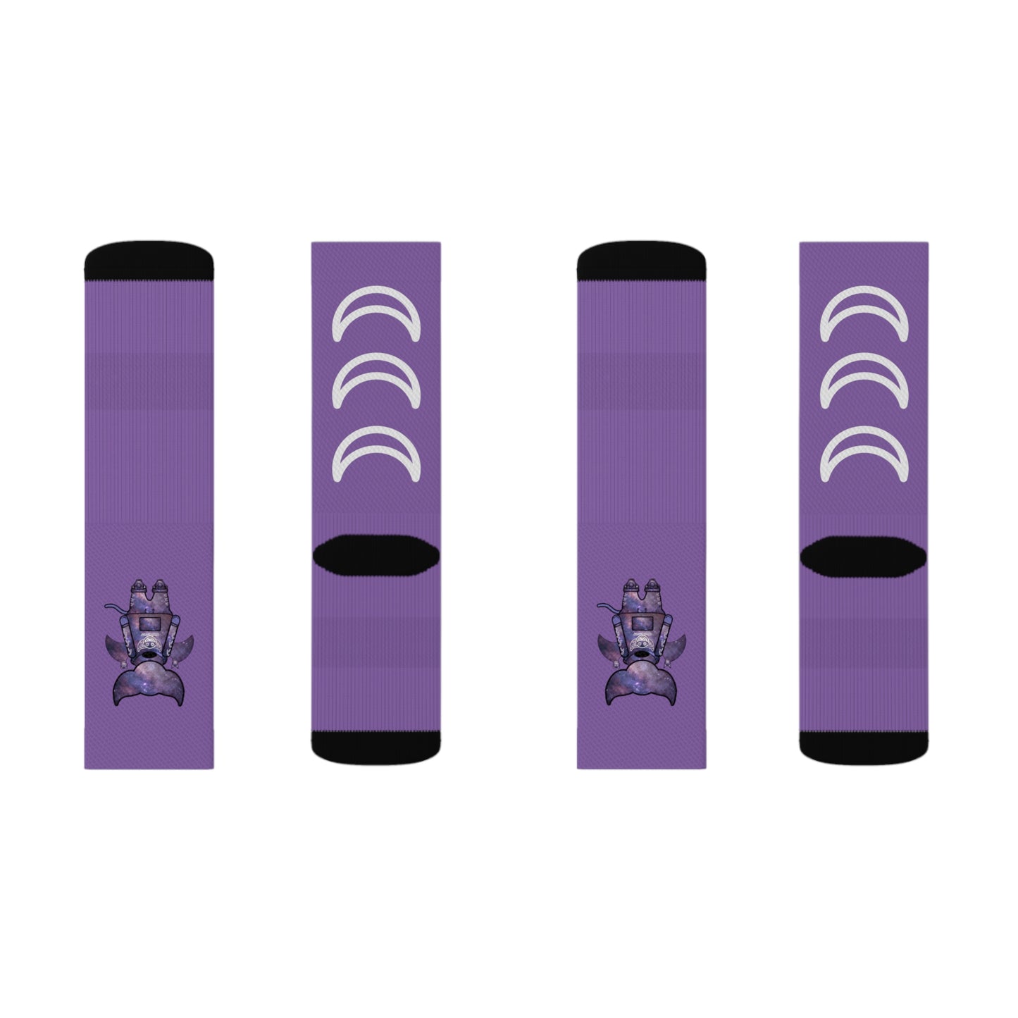 Cute BaTKaTT Sublimation Socks (Light purple)