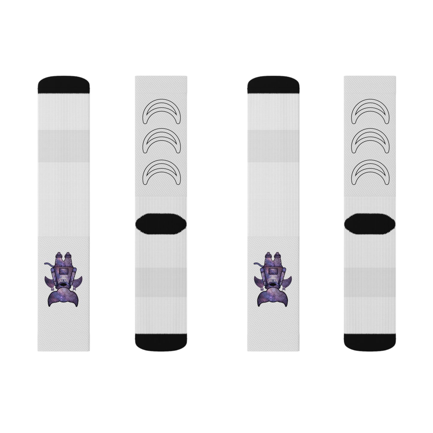 Cute BaTKaTT Sublimation Socks (White)