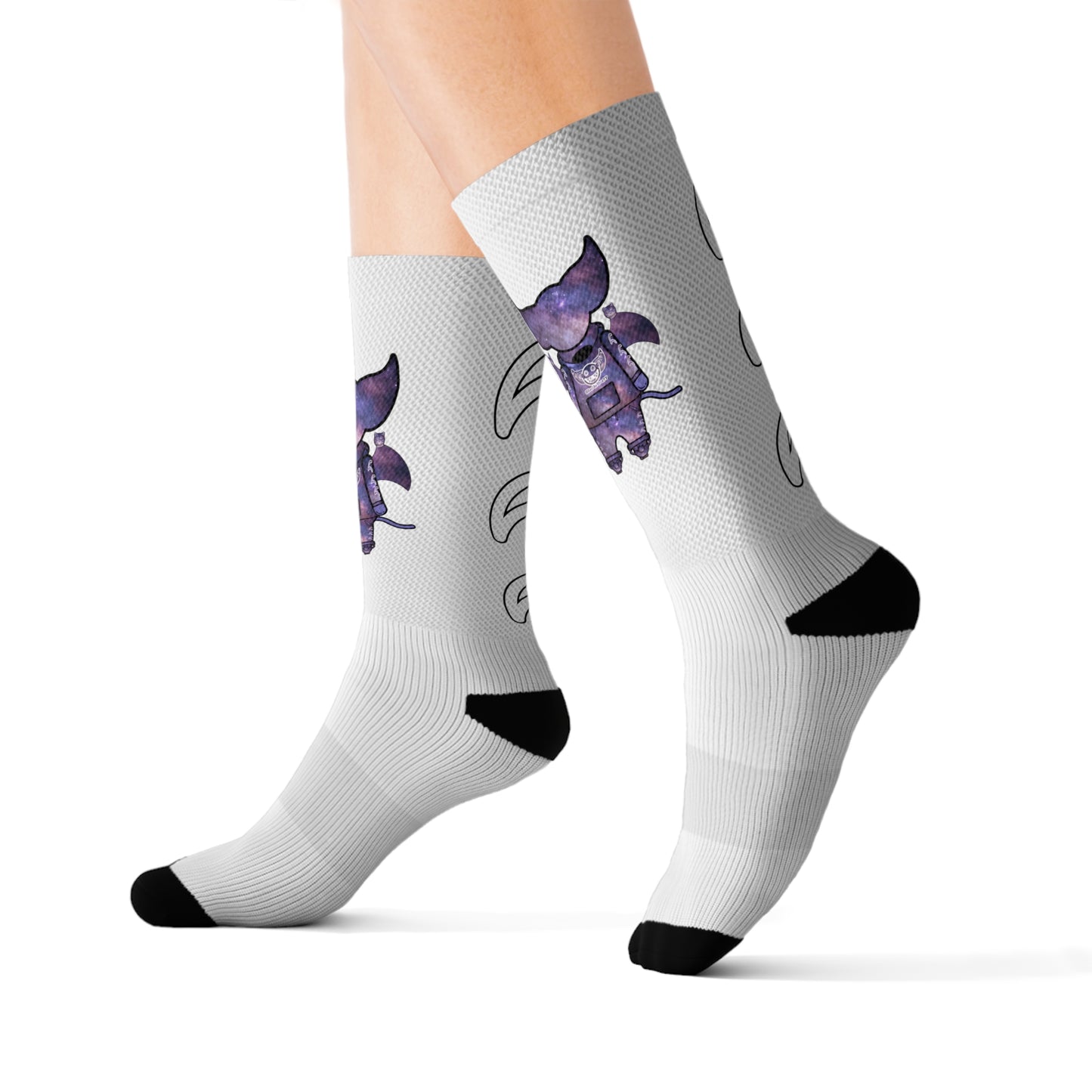 Cute BaTKaTT Sublimation Socks (White)