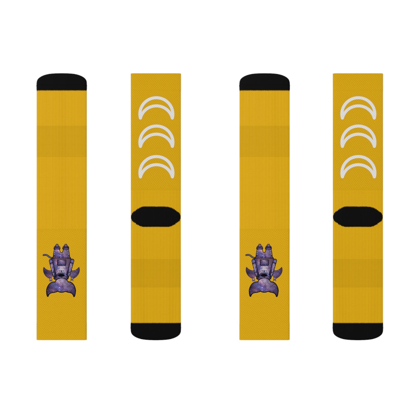 Cute BaTKaTT Sublimation Socks (Yellow)