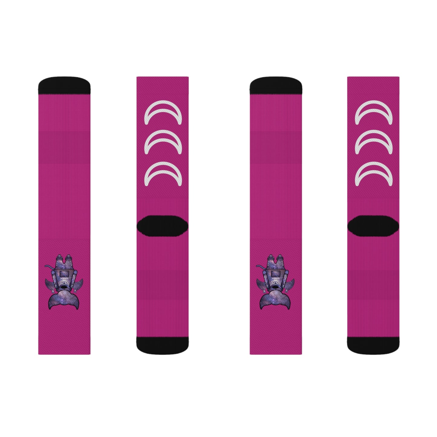Cute BaTKaTT Sublimation Socks (Pink)