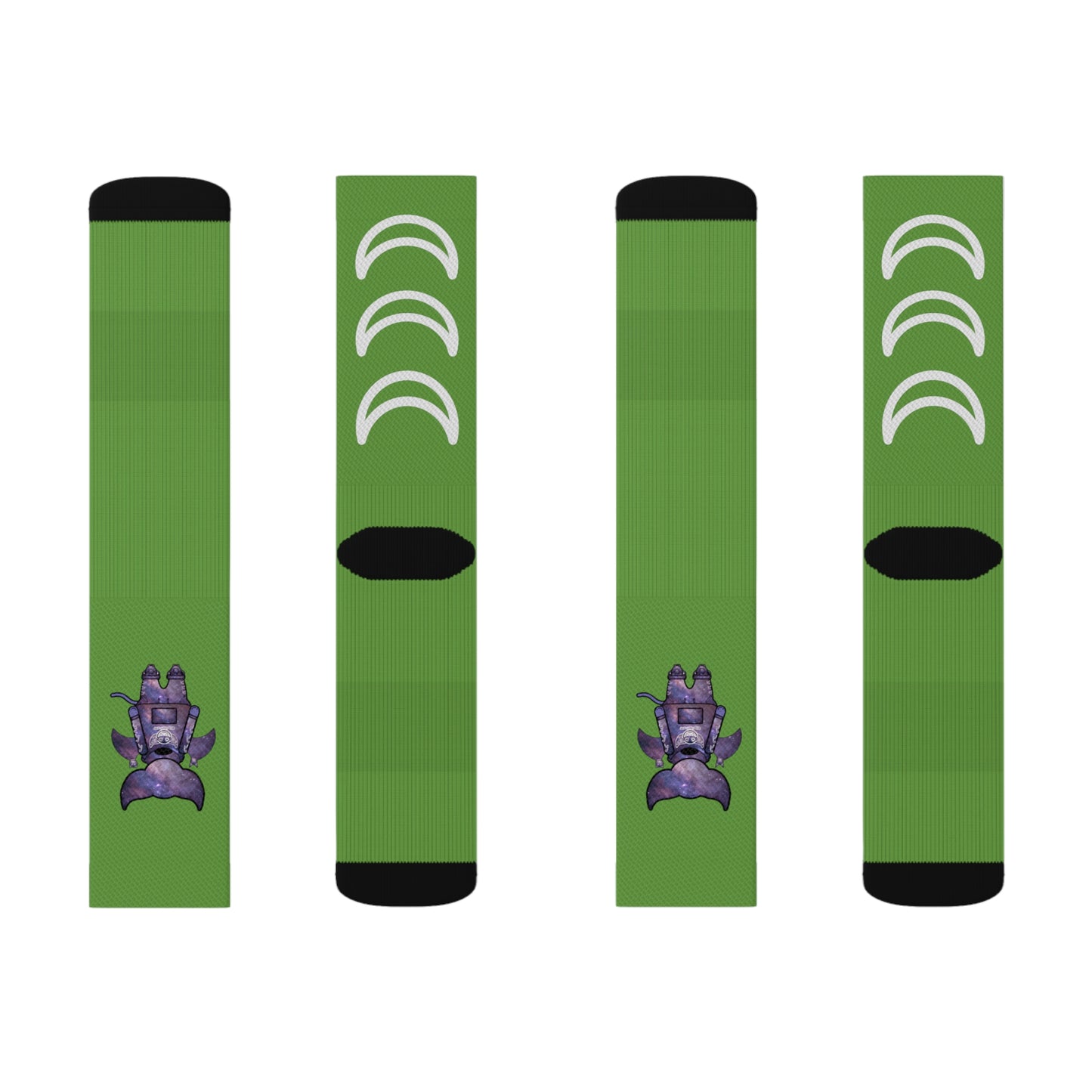 Cute BaTKaTT Sublimation Socks (Green)