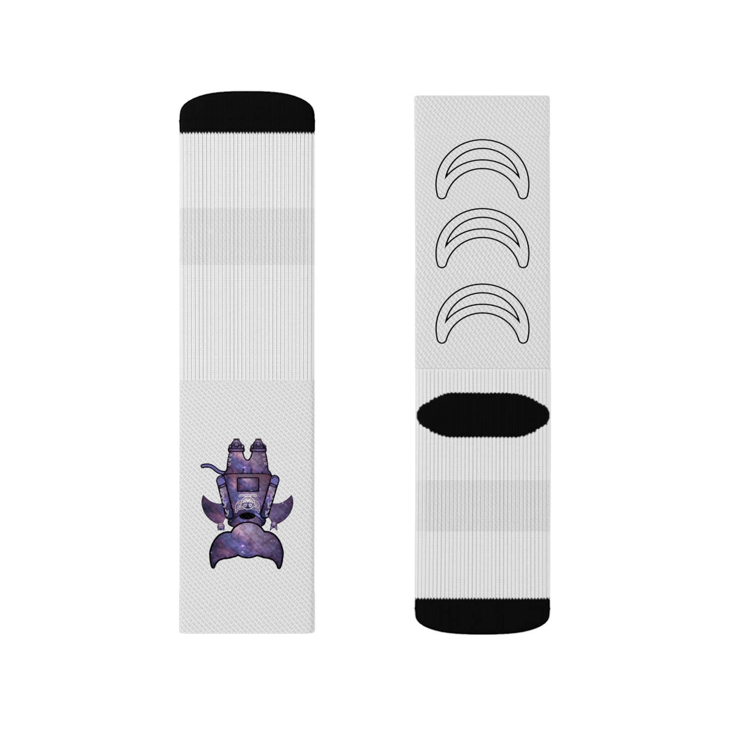 Cute BaTKaTT Sublimation Socks (White)