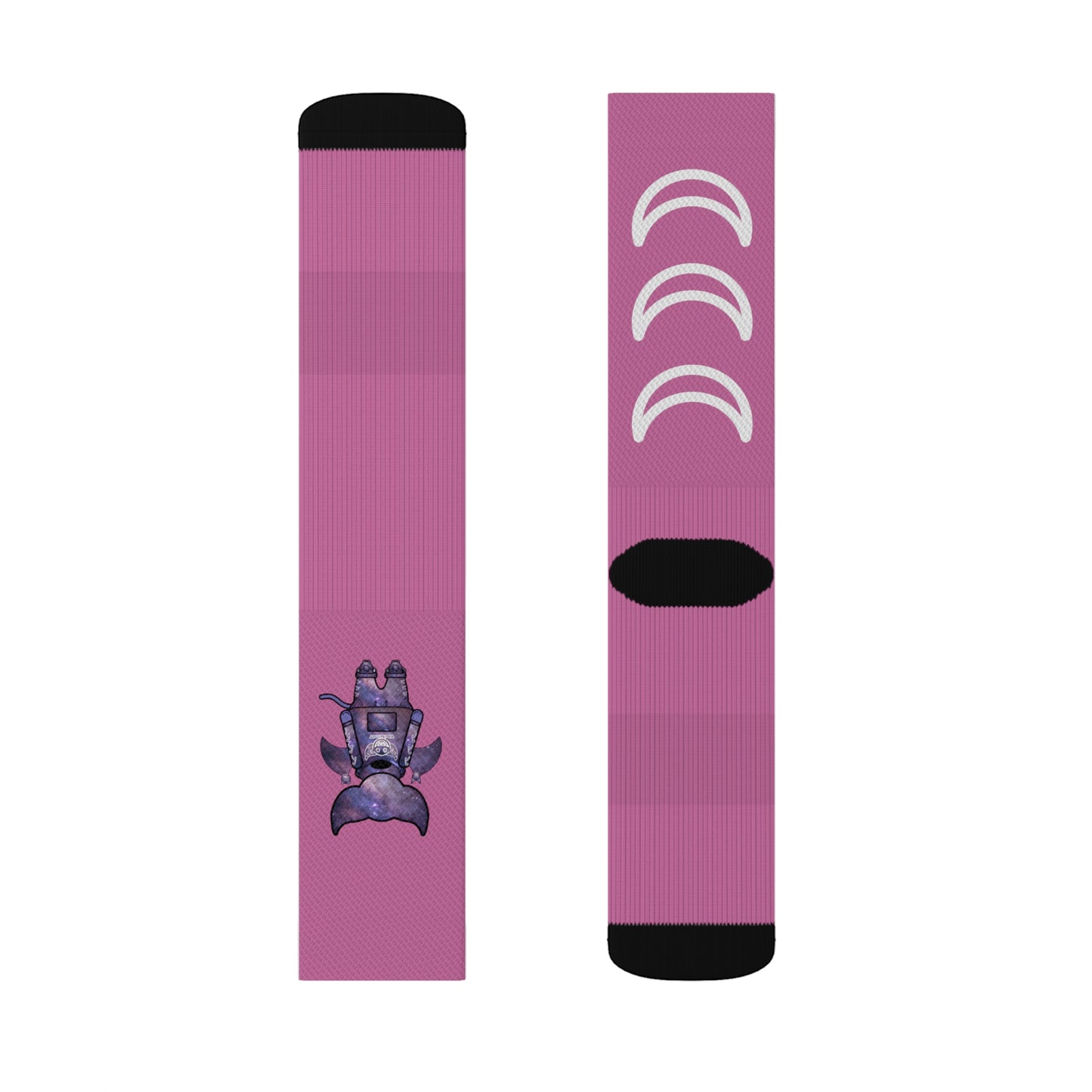 Cute BaTKaTT Sublimation Socks (Light pink)