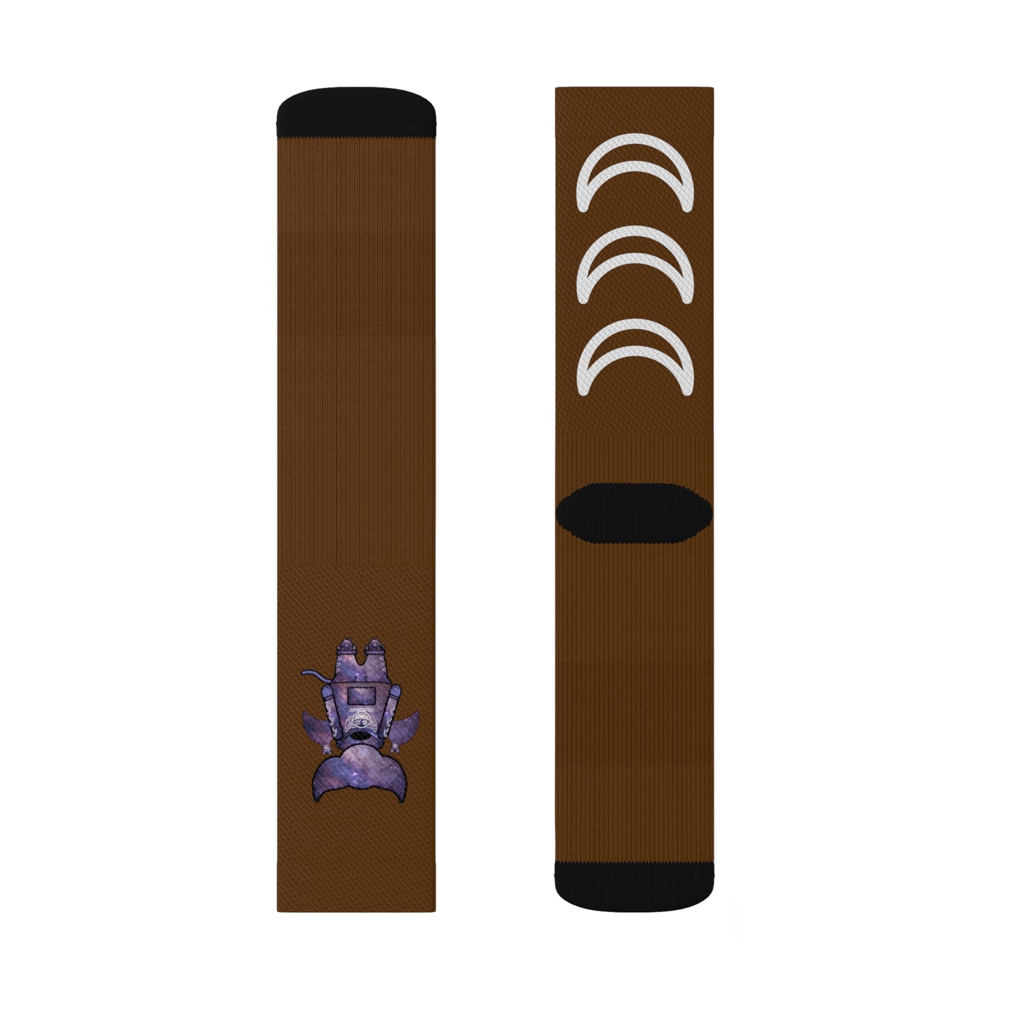 Cute BaTKaTT Sublimation Socks (Brown)