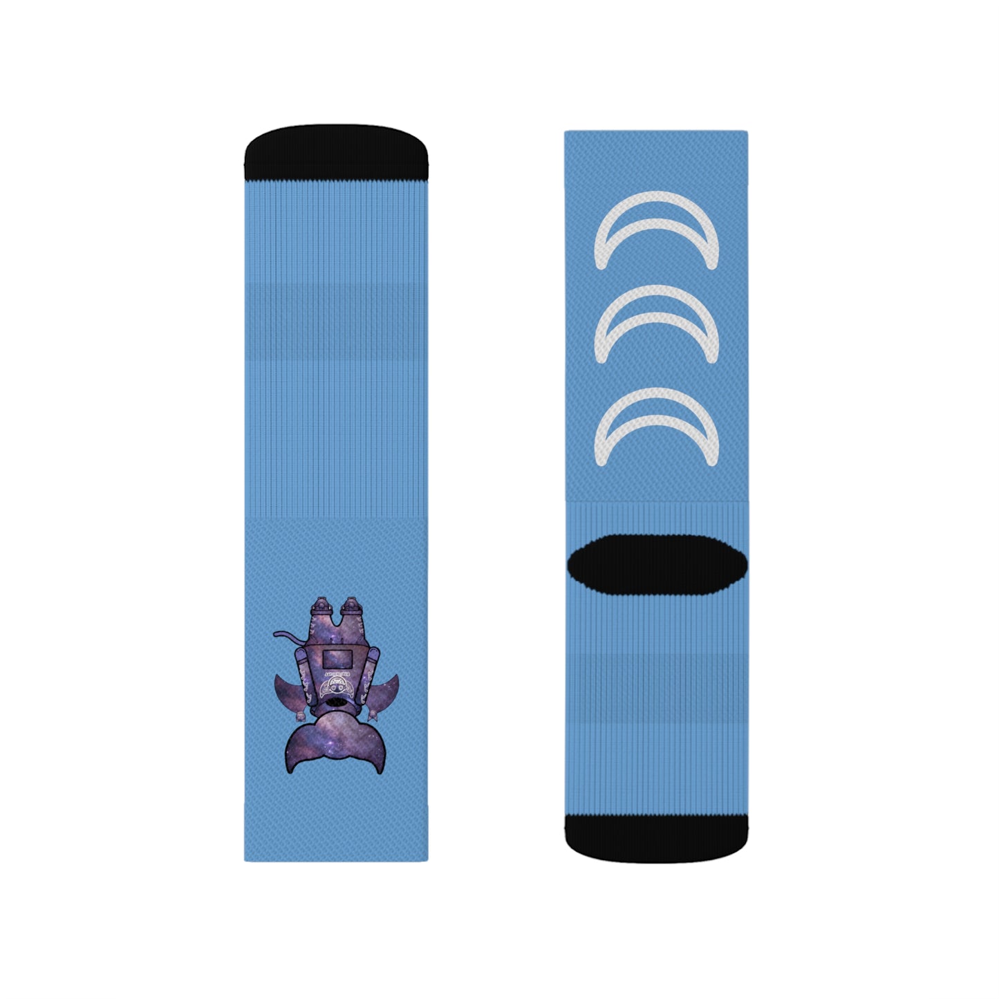 Cute BaTKaTT Sublimation Socks (Light blue)