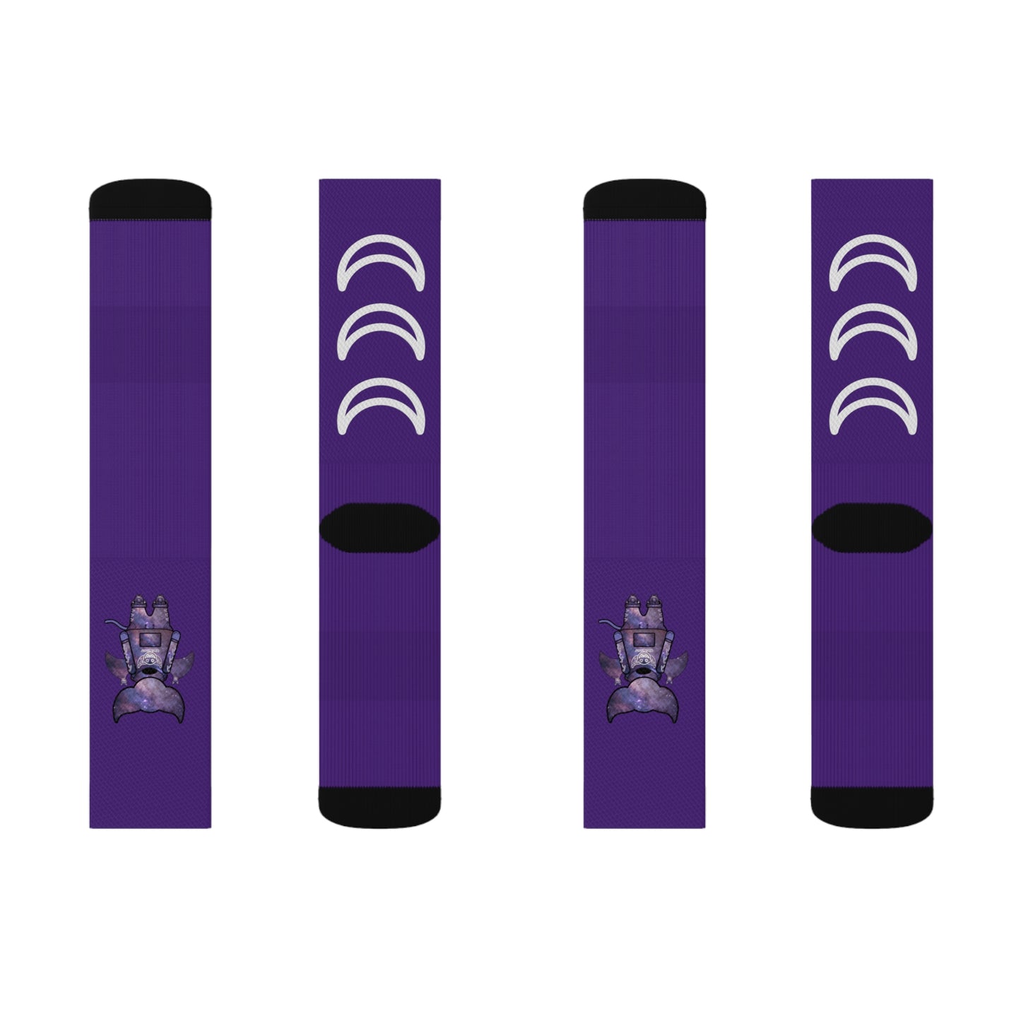 Cute BaTKaTT Sublimation Socks (Purple)