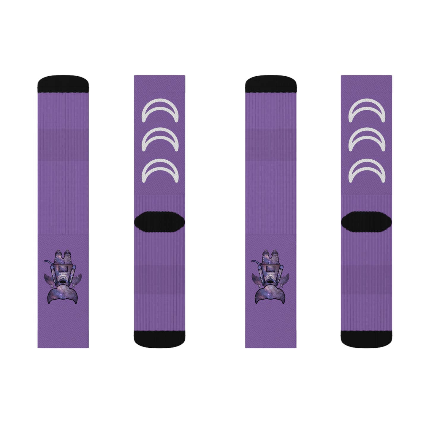 Cute BaTKaTT Sublimation Socks (Light purple)