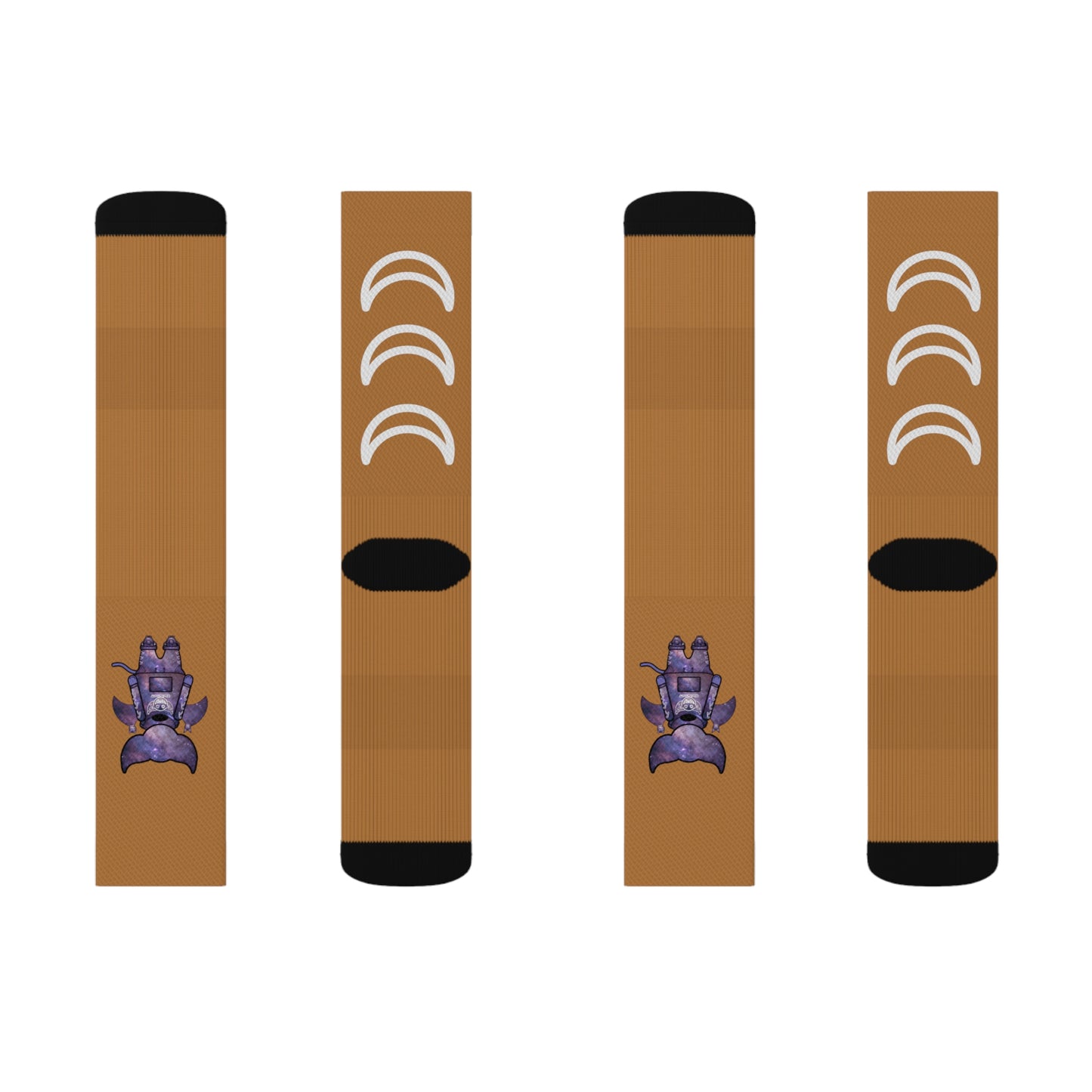 Cute BaTKaTT Sublimation Socks (Light brown)