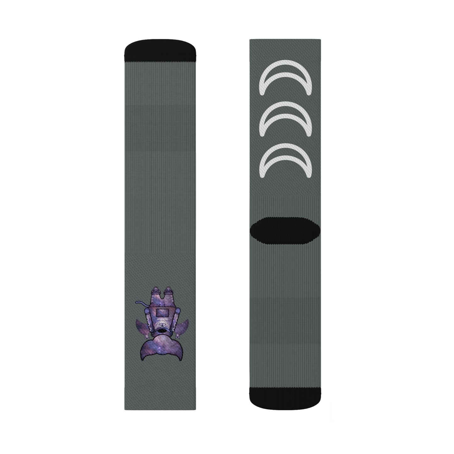 Cute BaTKaTT Sublimation Socks (Dark grey)