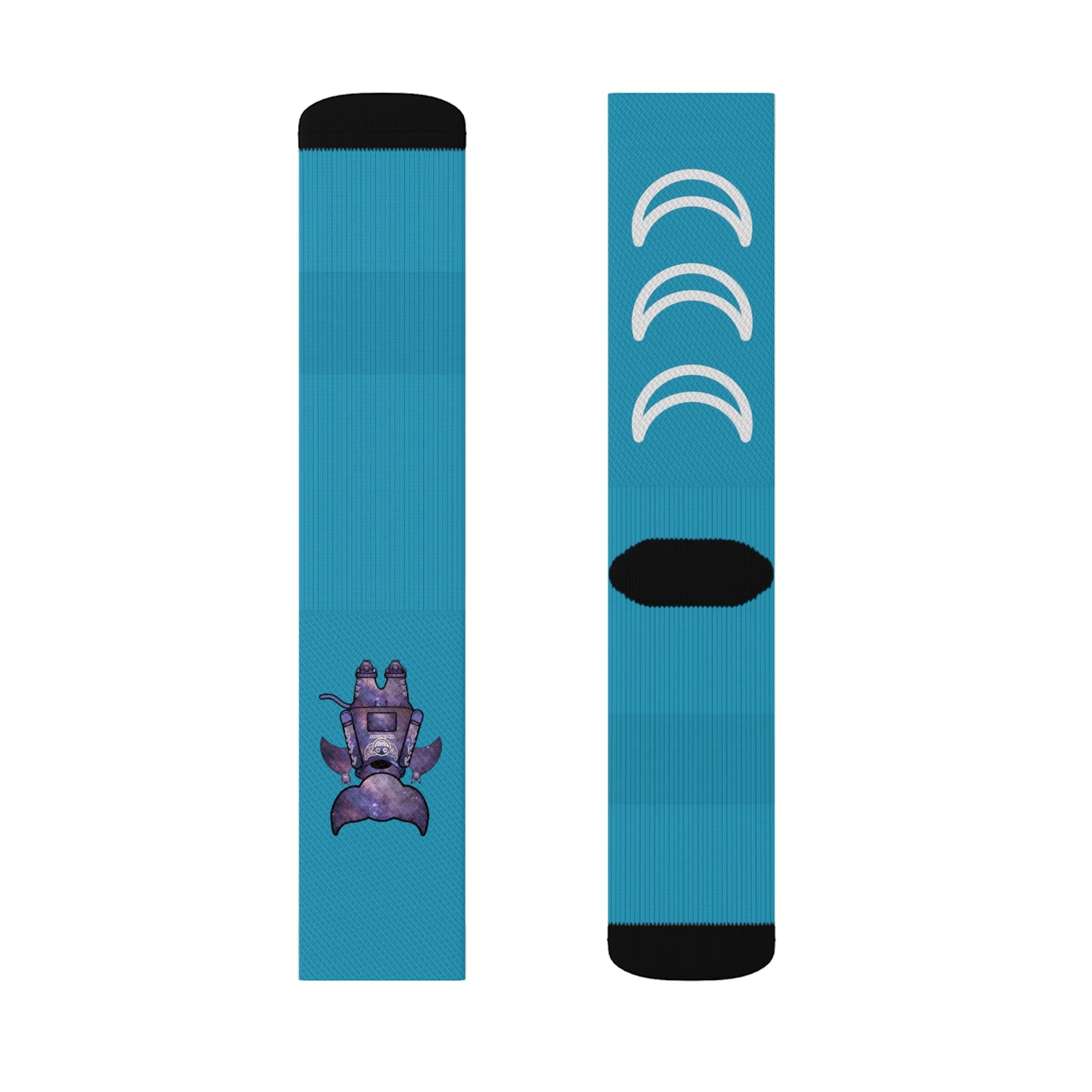 Cute BaTKaTT Sublimation Socks (Turquoise)