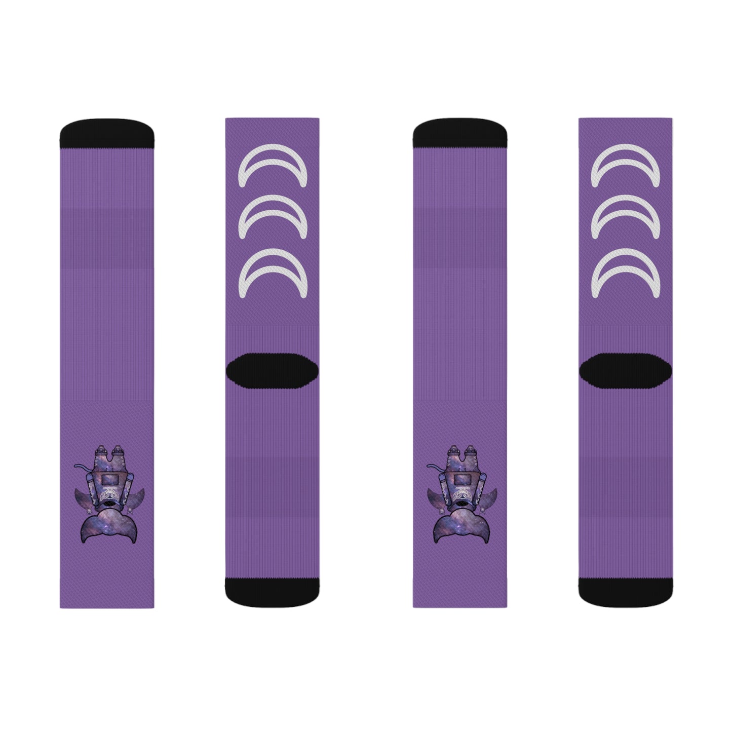 Cute BaTKaTT Sublimation Socks (Light purple)