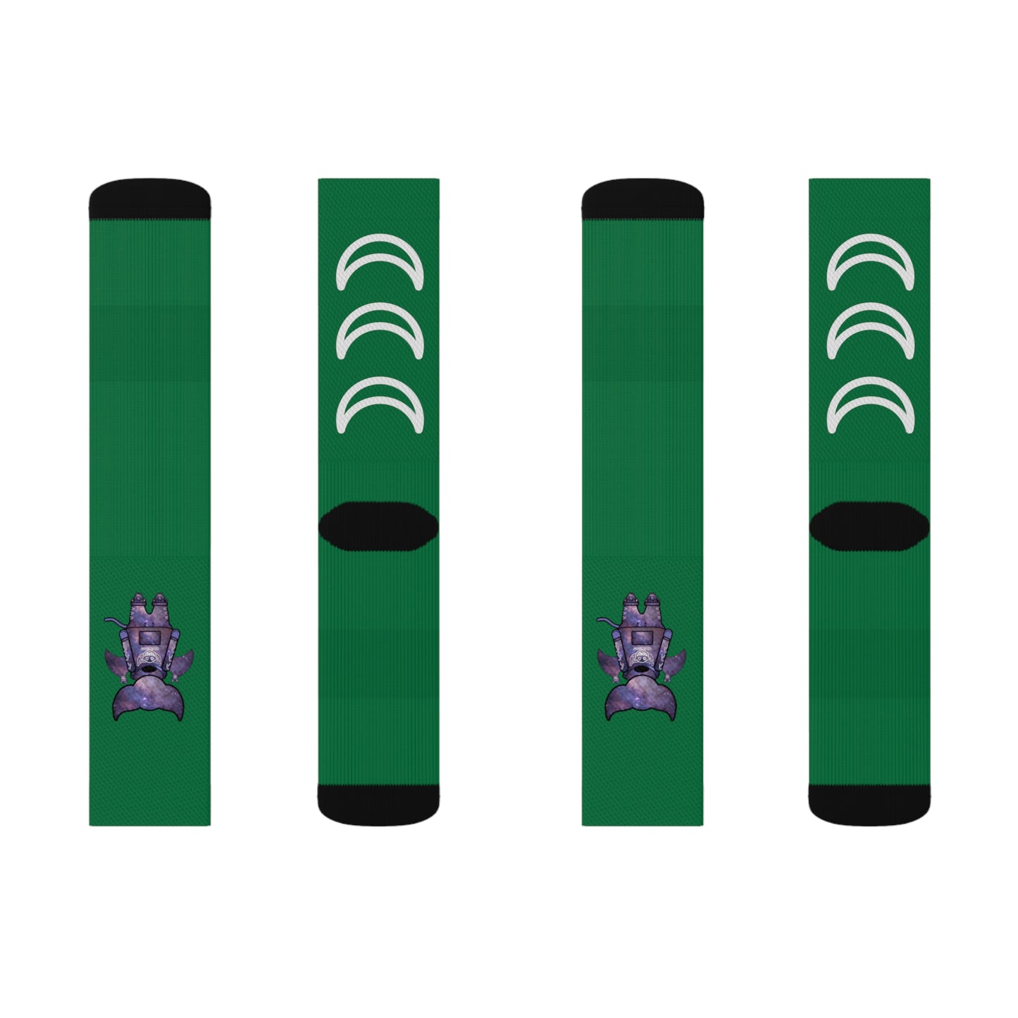 Cute BaTKaTT Sublimation Socks (Dark green)