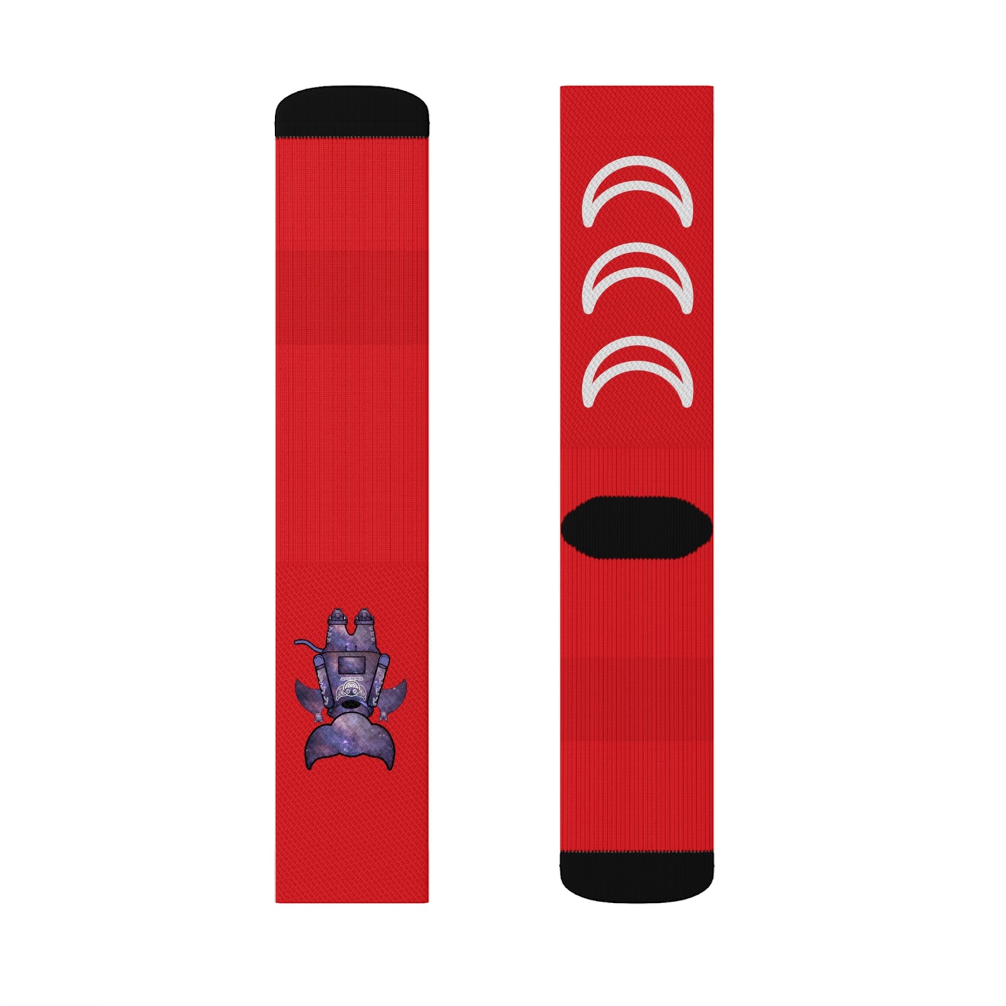 Cute BaTKaTT Sublimation Socks (Red)