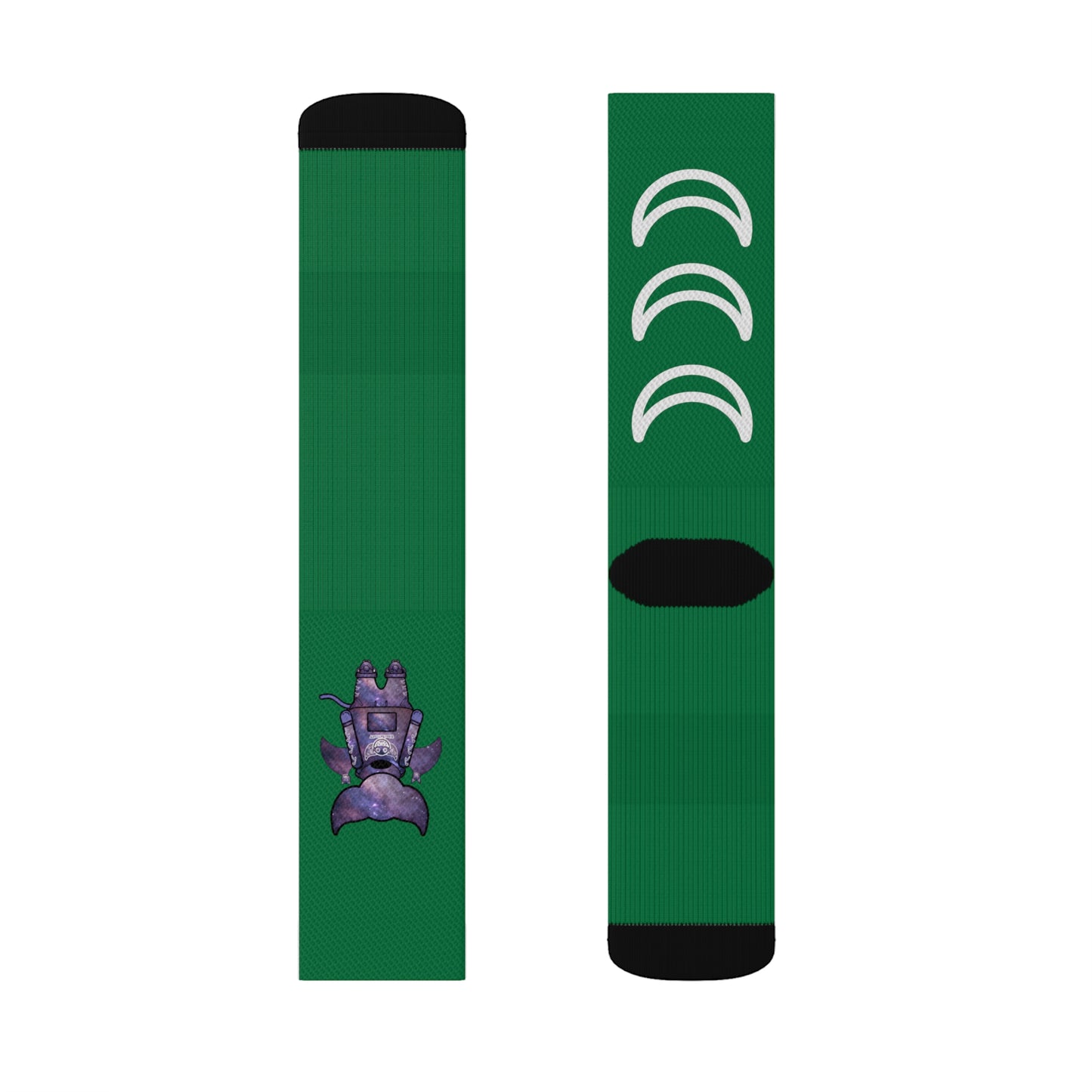 Cute BaTKaTT Sublimation Socks (Dark green)