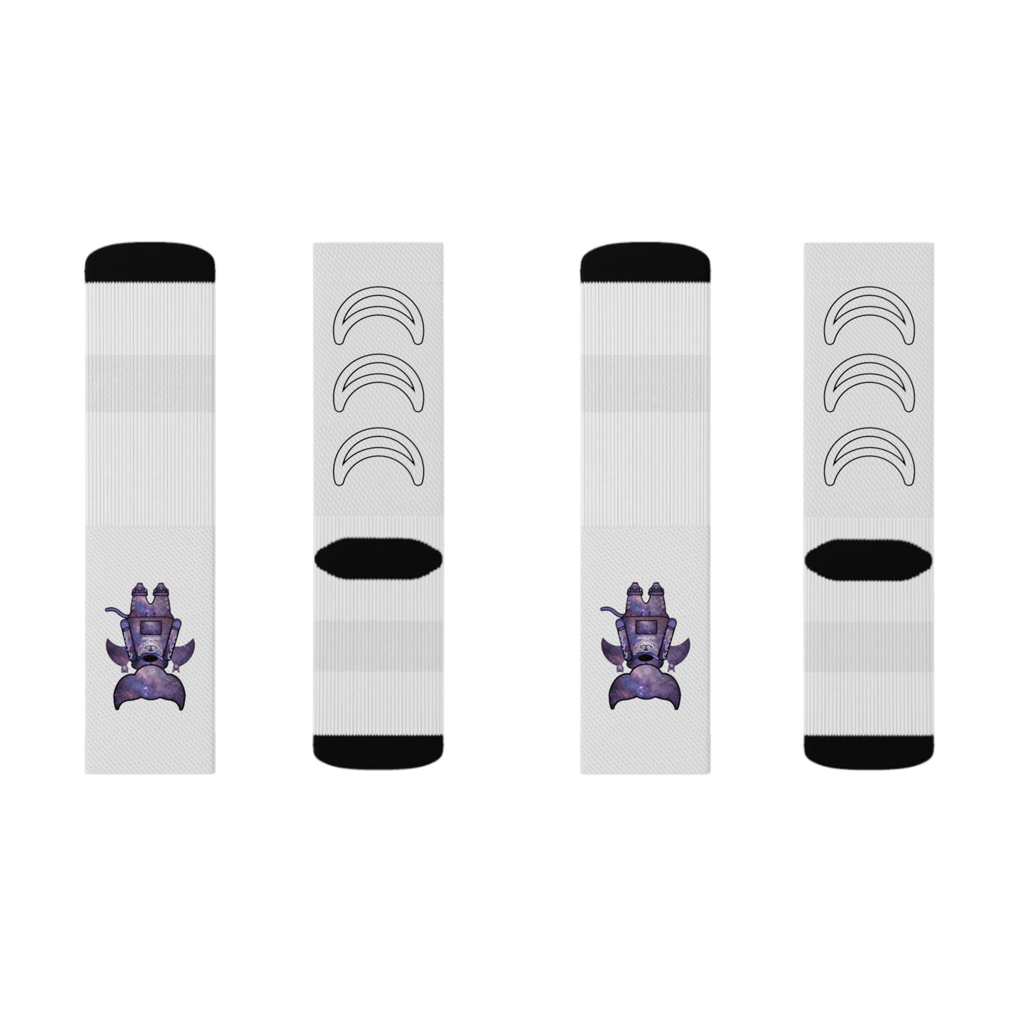 Cute BaTKaTT Sublimation Socks (White)